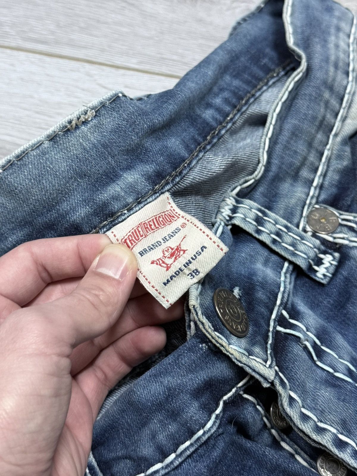 True Religion True Religion horse shoe stitched USA jackson distress jeans Size US 38 / EU 54 - 10 Thumbnail