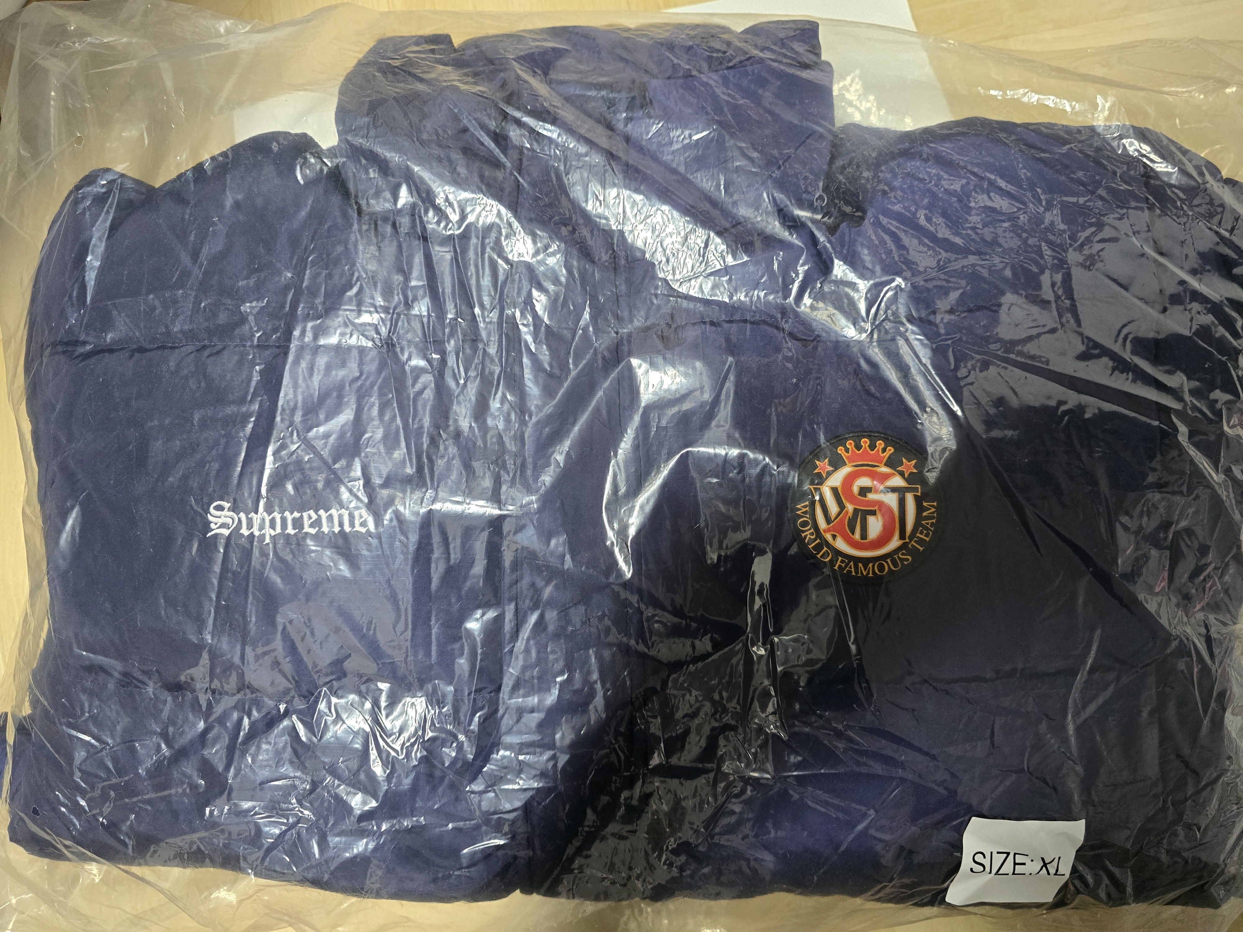 Supreme × Umbro Supreme Umbro Down Puffer Jacket Navy Size US XL / EU 56 / 4 - 3 Thumbnail