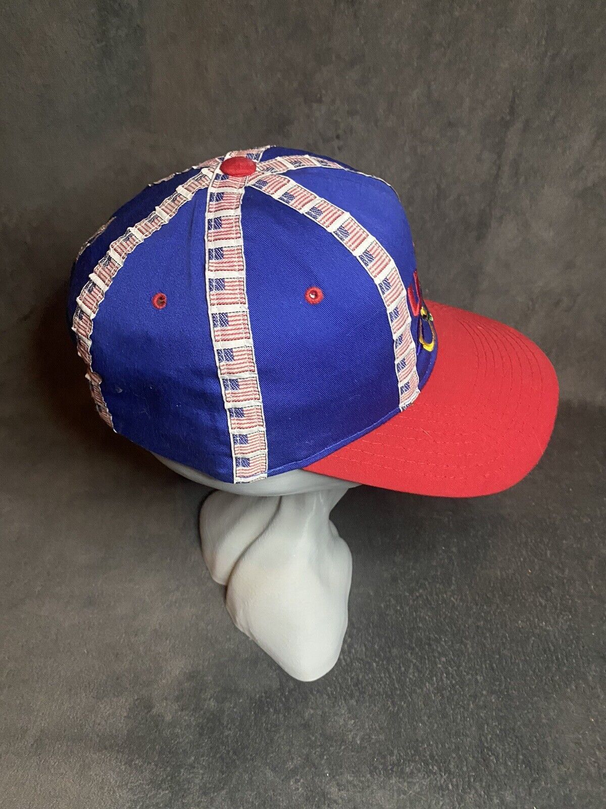 Starter Vintage 90s Starter USA Flag Olympic Rings Snapback Hat Size ONE SIZE - 5 Thumbnail