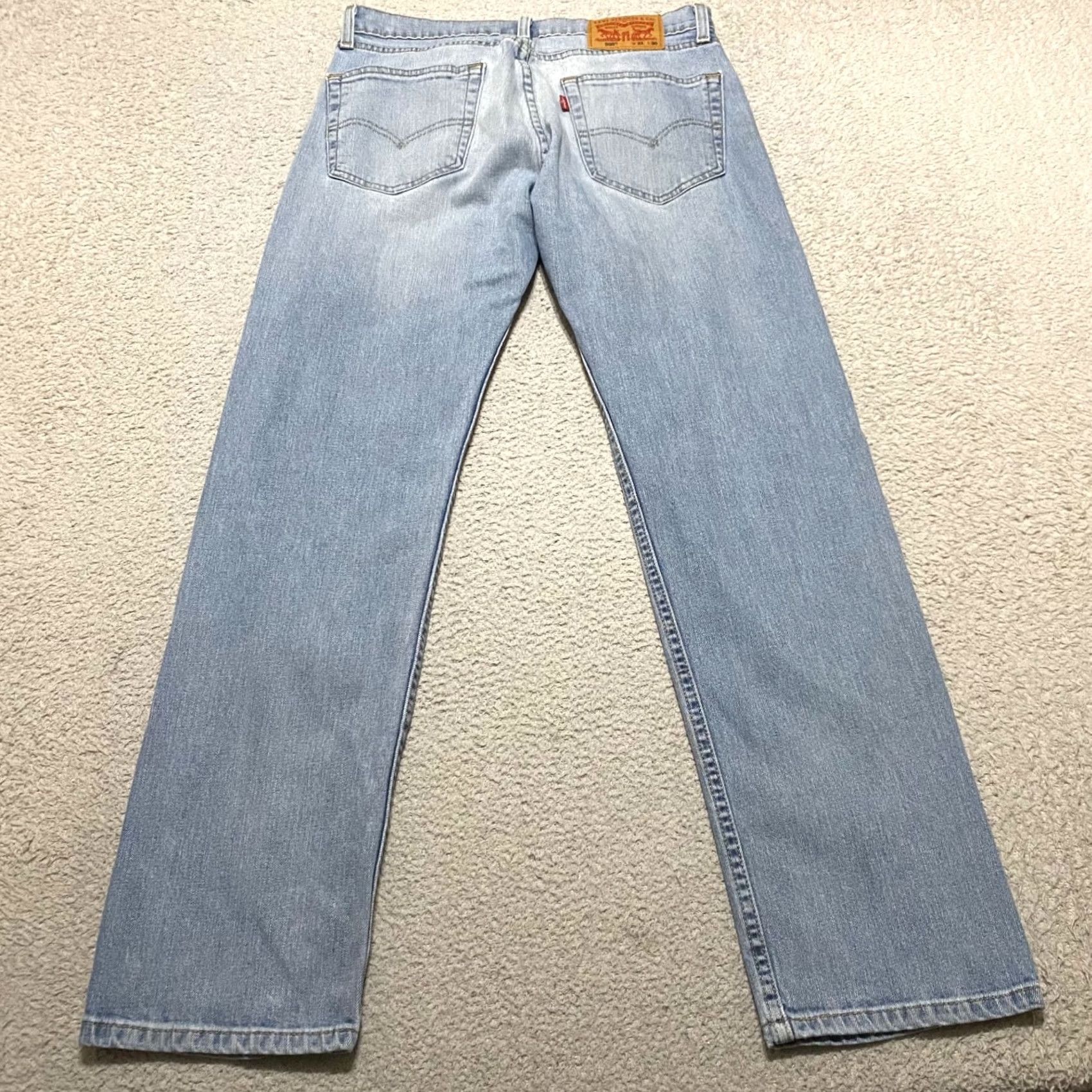 Levi's Levi's 505 Jeans Mens 31x30 Blue Denim Medium Wash Straight Regular Mid Rise Size US 31 - 2 Thumbnail