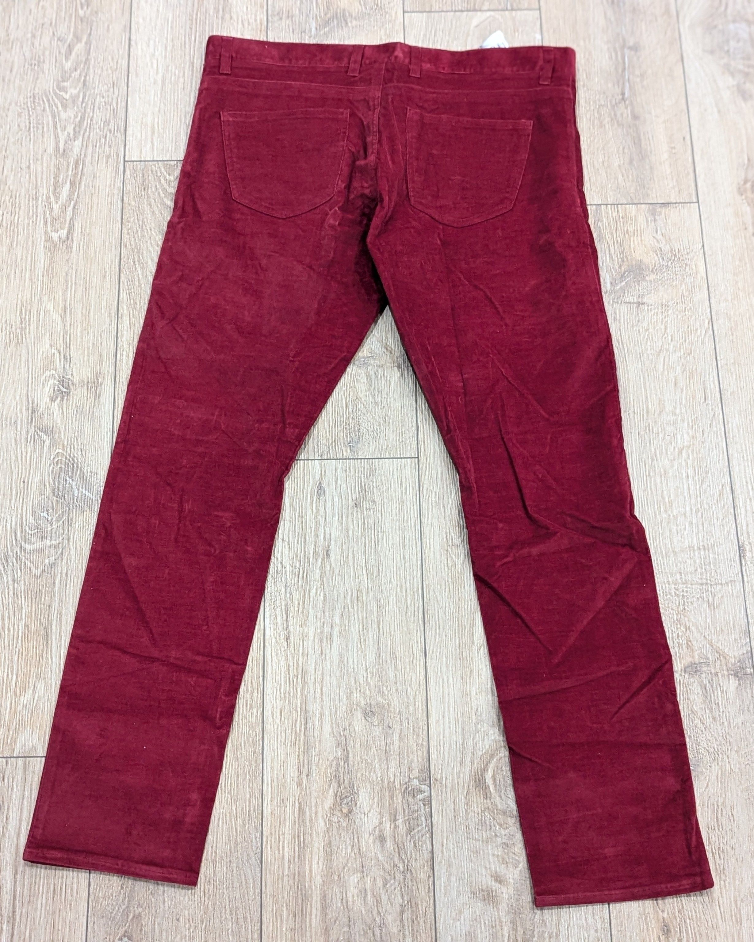 Isaia Mens ISAIA Cotton Straight Leg Jeans Red 52 US 36 Size US 36 / EU 52 - 4 Thumbnail