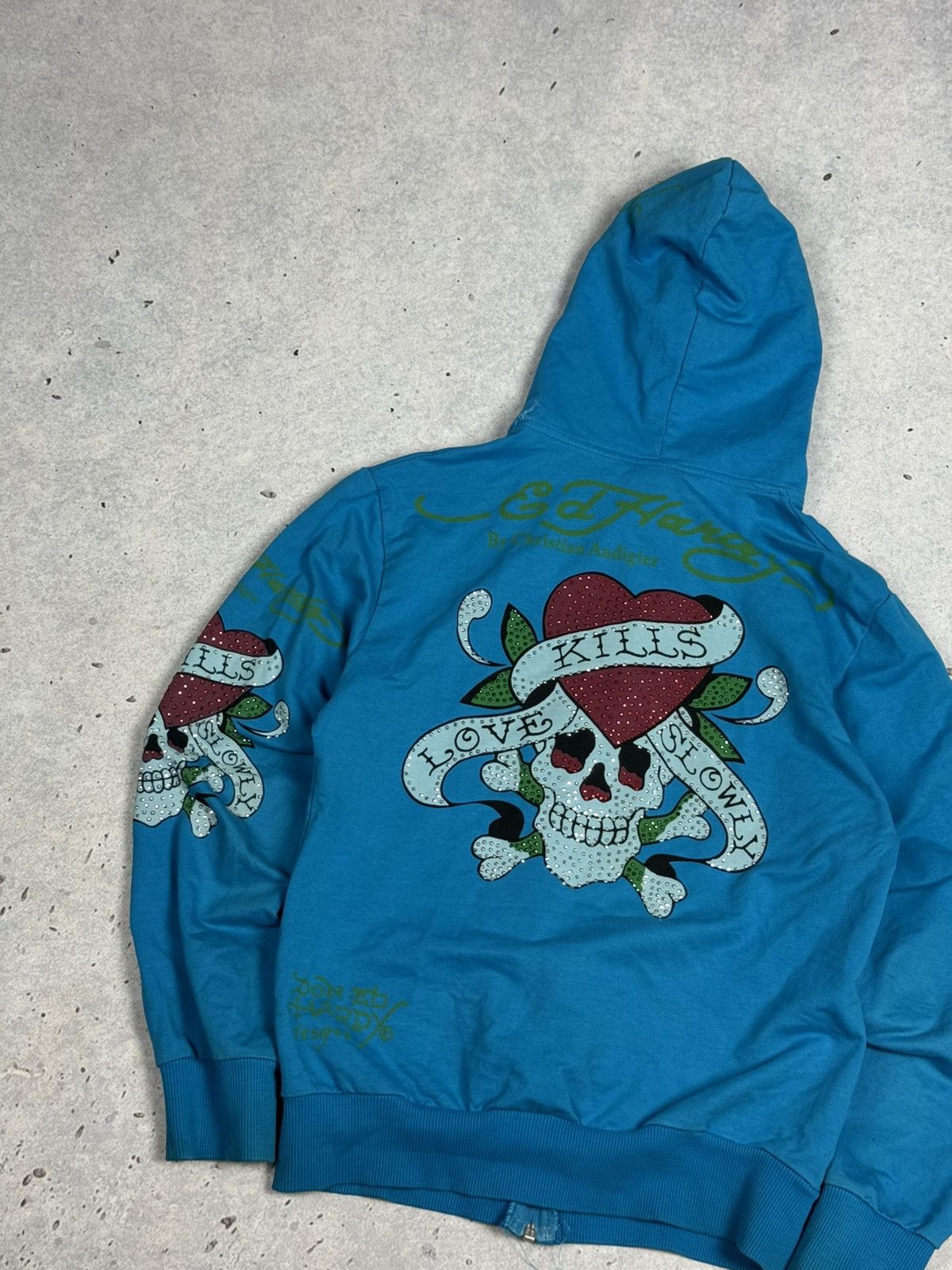 Ed Hardy Ed Hardy Avant Garde Zip Hoodie Skull Y2K If Six Was Nine Size M / US 6-8 / IT 42-44 - 4 Thumbnail