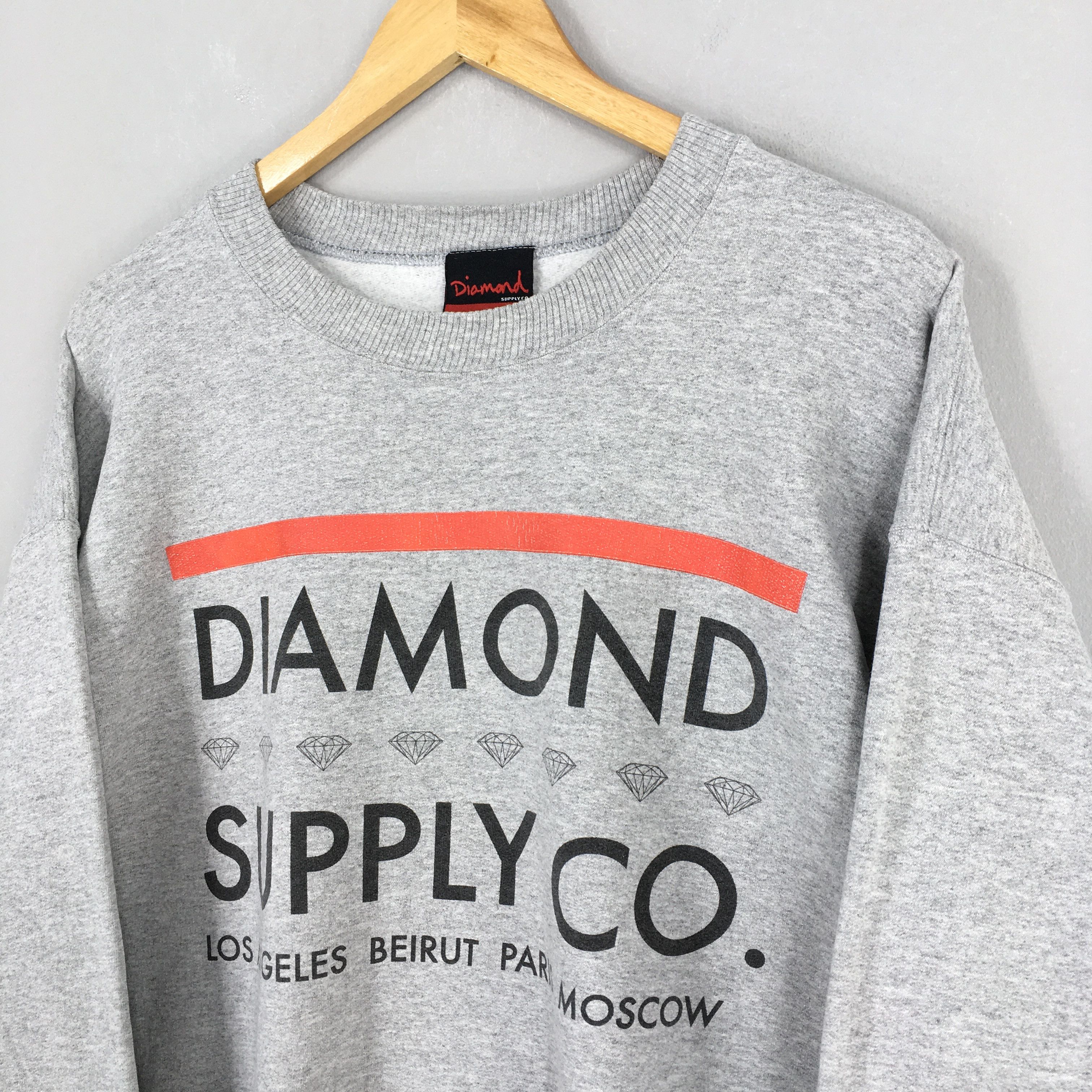 Diamond Supply Co. × Vintage Vintage Y2K Diamond Supply Co Gray Sweater Large Size US L / EU 52-54 / 3 - 3 Thumbnail