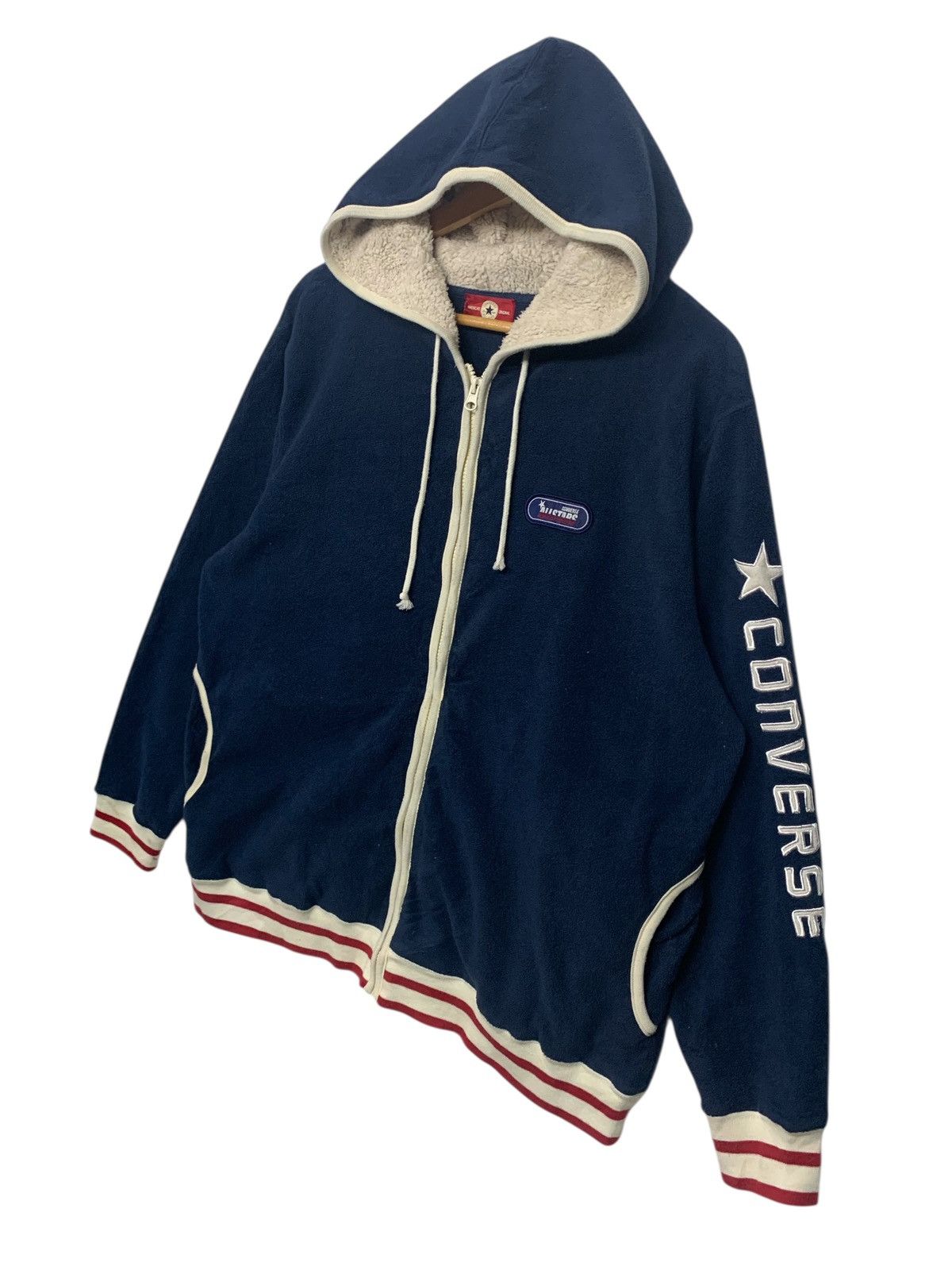 Converse Rare Converse Embroidered Logo Hoodie Zipper Down Size US L / EU 52-54 / 3 - 2 Thumbnail