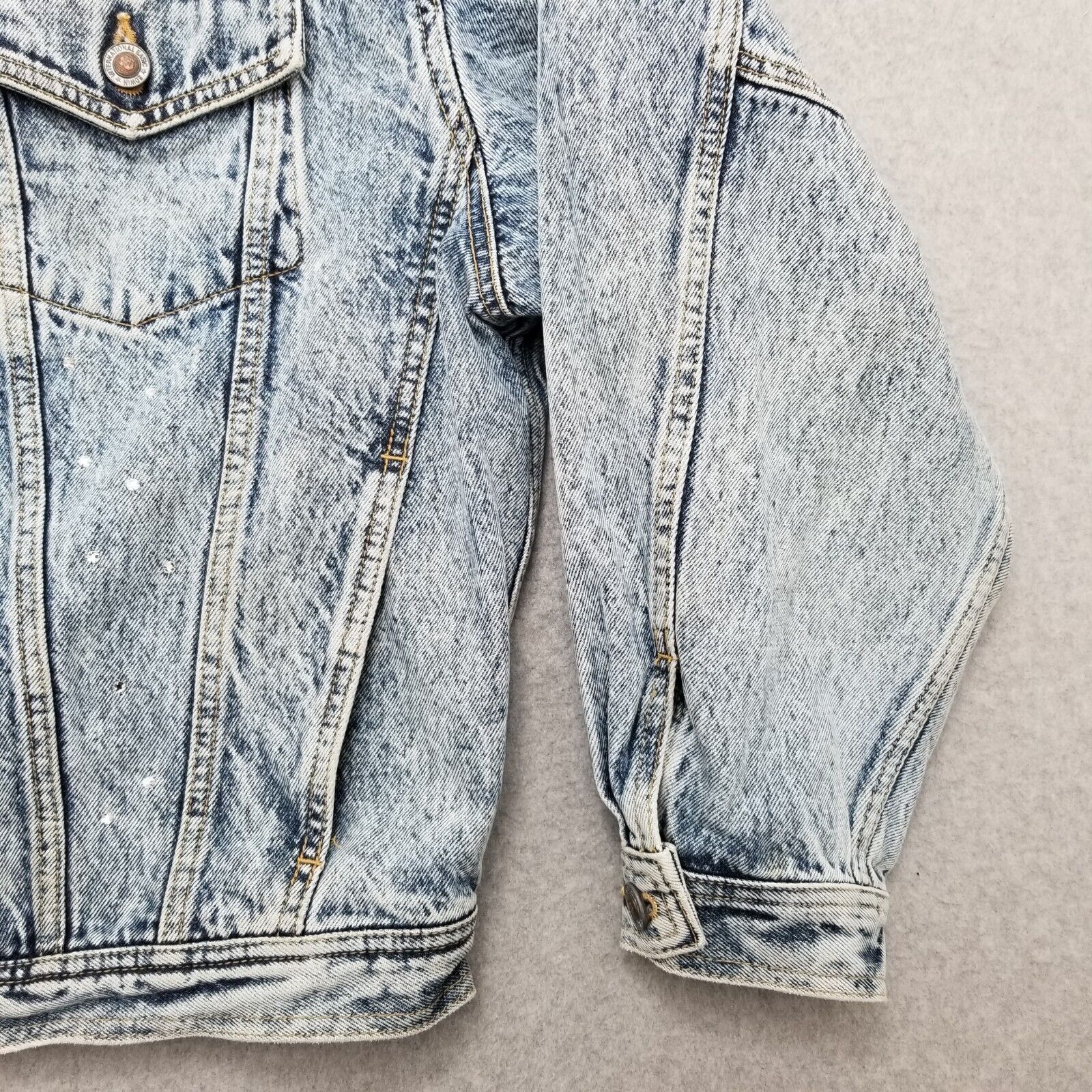 Other Edwin Jean Jacket Womens Large Blue Denim Pockets Stones Size L / US 10 / IT 46 - 4 Thumbnail