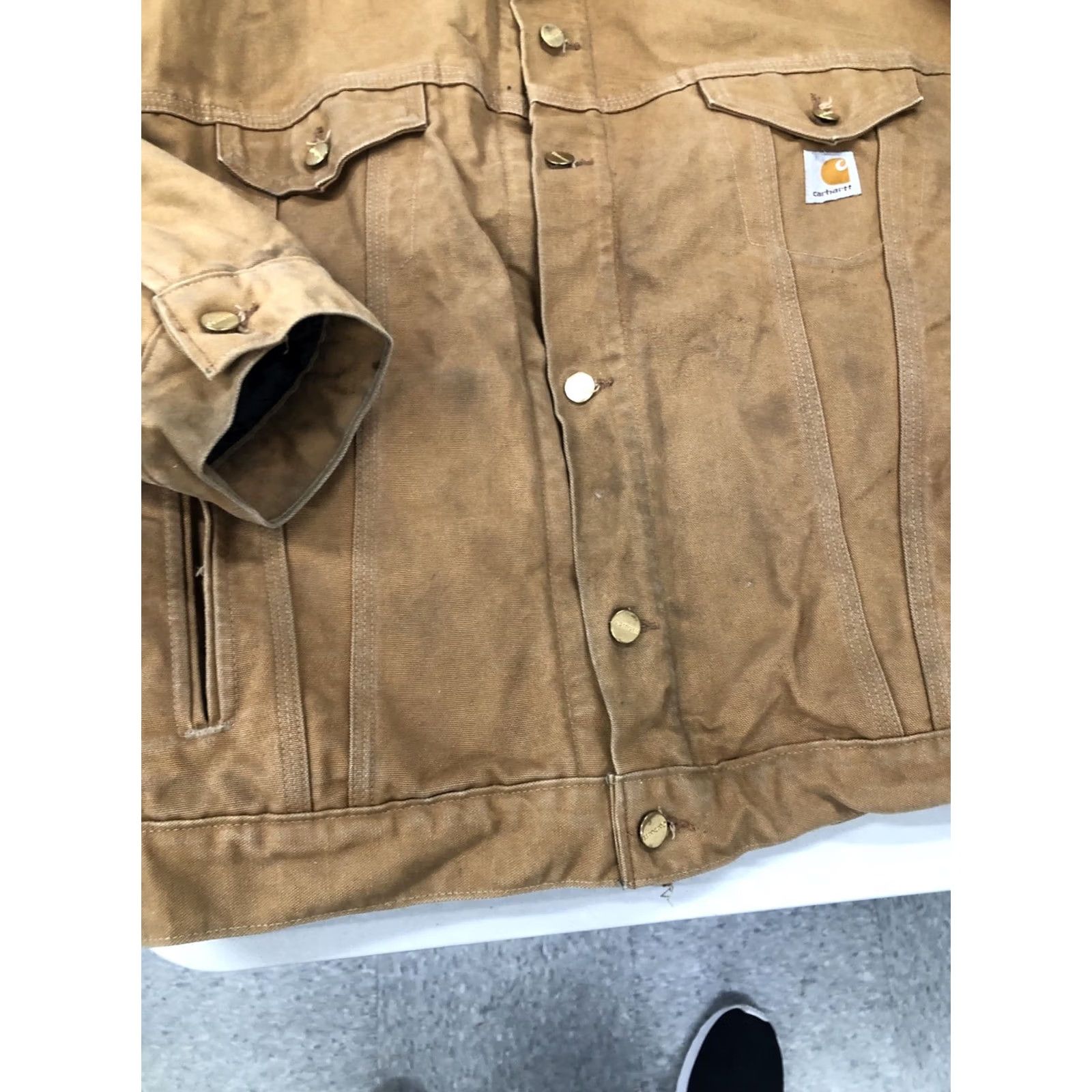 Carhartt VINTAGE Carhartt J148 4XL Trucker Jacket Bomber Coat USA Made Brown Lined Big & Tall Mens Size US XXL / EU 58 / 5 - 6 Thumbnail