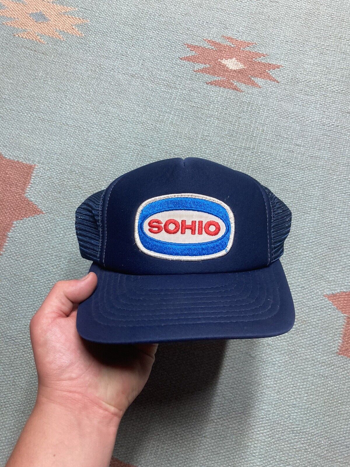 Vintage VTG 80s trucker hat cap Sohio oil gas company patch SnapBack Size ONE SIZE - 2 Thumbnail