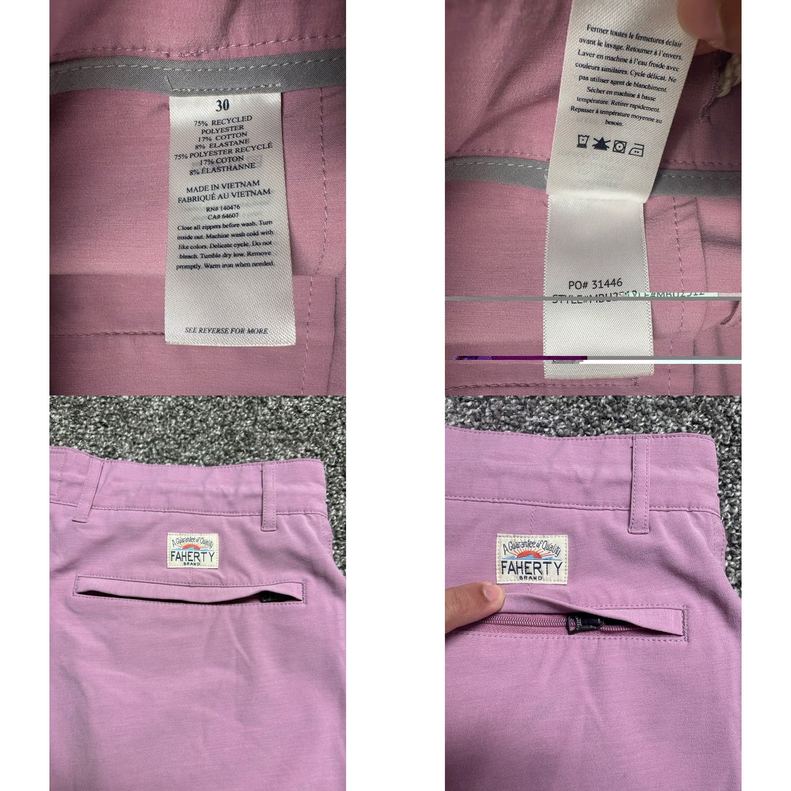 Faherty Faherty All Day Shorts Mens 30 Pink Stretch Performance Coral Drawstrings Size US 30 / EU 46 - 8 Thumbnail