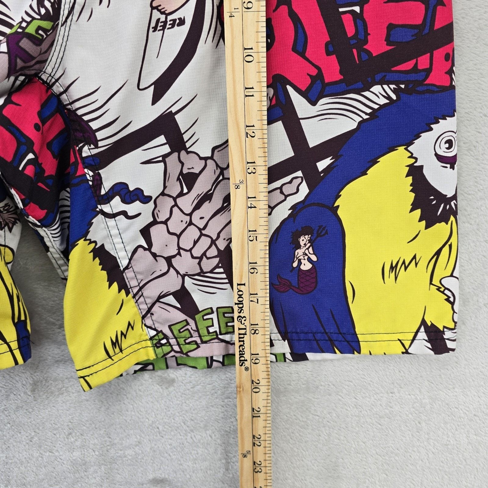 REEF Vtg Reef Board Shorts 32 AOP Had Hatter Skulls Y2K Surf Size US 32 / EU 48 - 11 Thumbnail