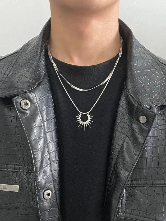 Jewelry Double Sun Pendant Necklace Size ONE SIZE - 1 Thumbnail