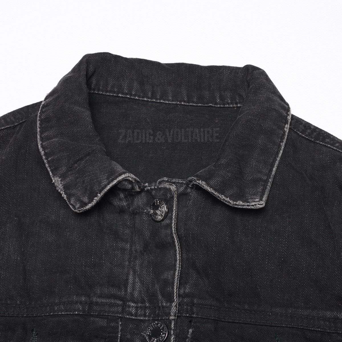 Zadig & Voltaire Zadig Voltaire Kioky Denim Jeans Black Jacket Zip Size S / US 4 / IT 40 - 7 Thumbnail