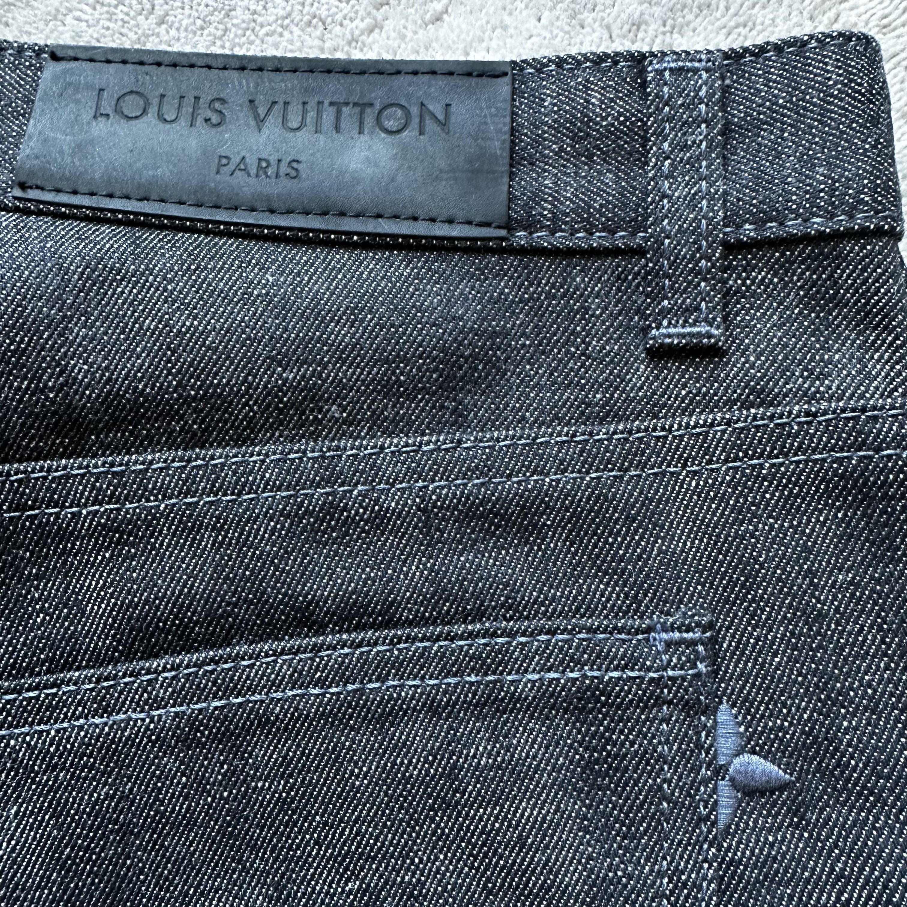 Louis Vuitton LOUIS VUITTON Dk Grey RAW COTTON DENIM Slim JEANS Sz 40 FR Size US 31 - 14 Thumbnail