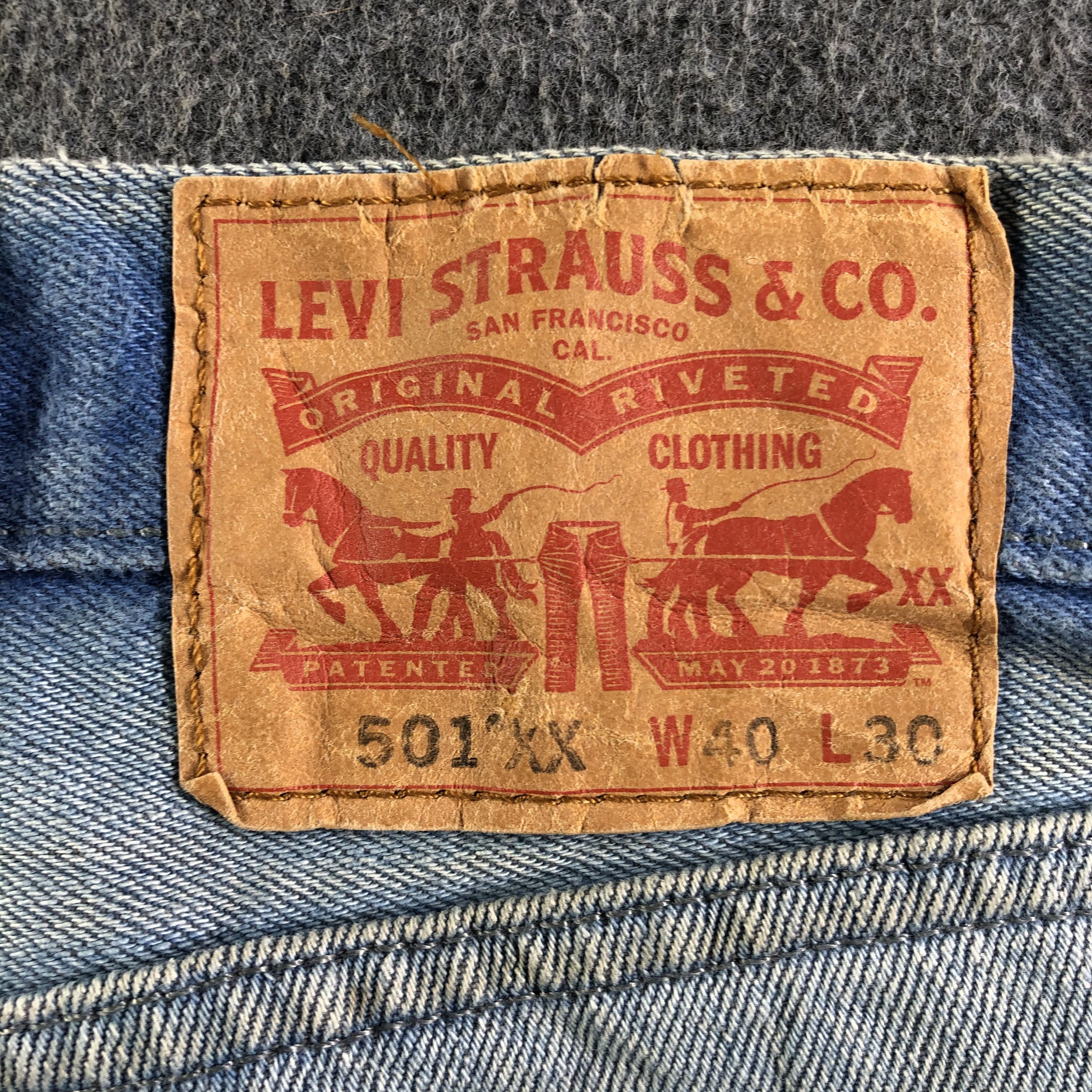 Levi's Vintage Blue Wash Levis 501 Jeans-J4400 Size US 40 / EU 56 - 5 Thumbnail