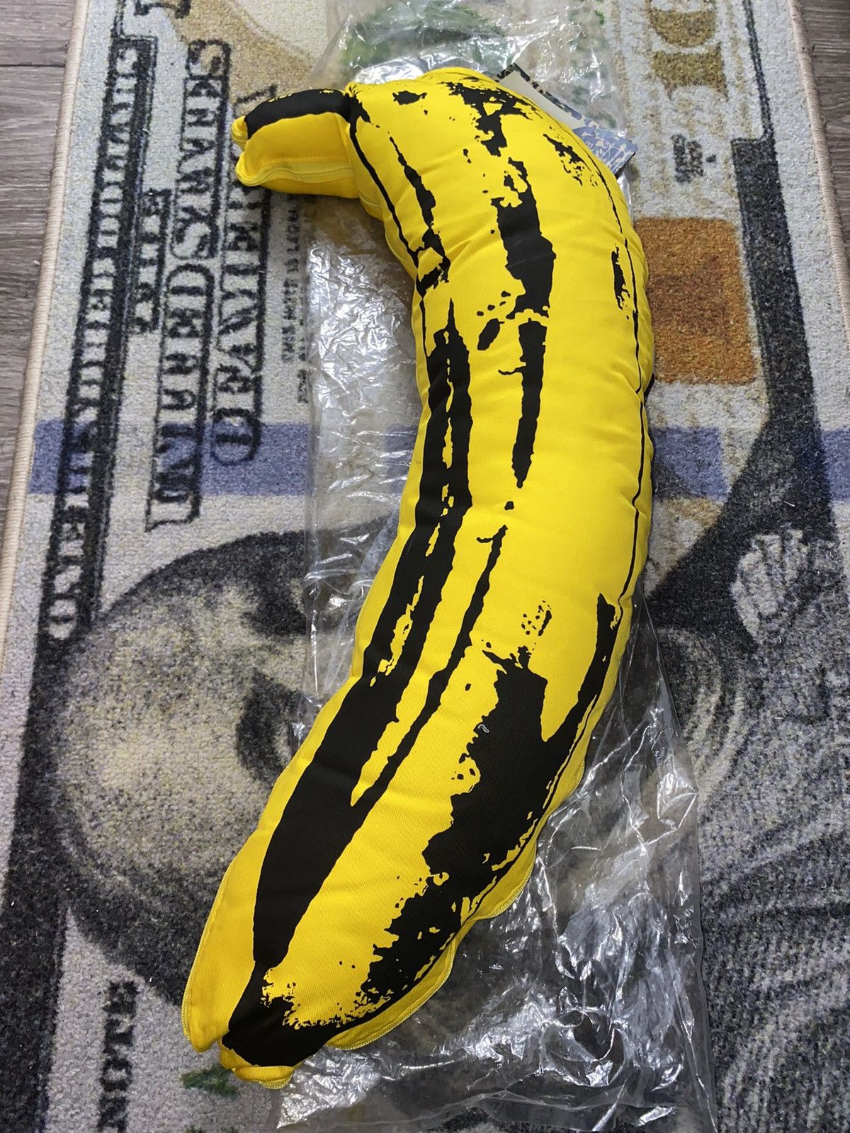 Andy Warhol BAPE ABC Camo Andy Warhol Banana Cushion Blue | Grailed