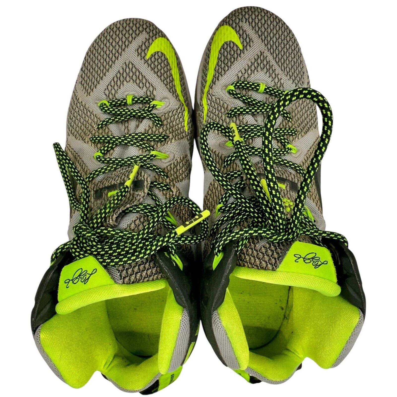Nike Nike LeBron 12 'Dunkman Wolf Grey Black Electric Green US 9 Size US 9 / EU 42 - 8 Thumbnail