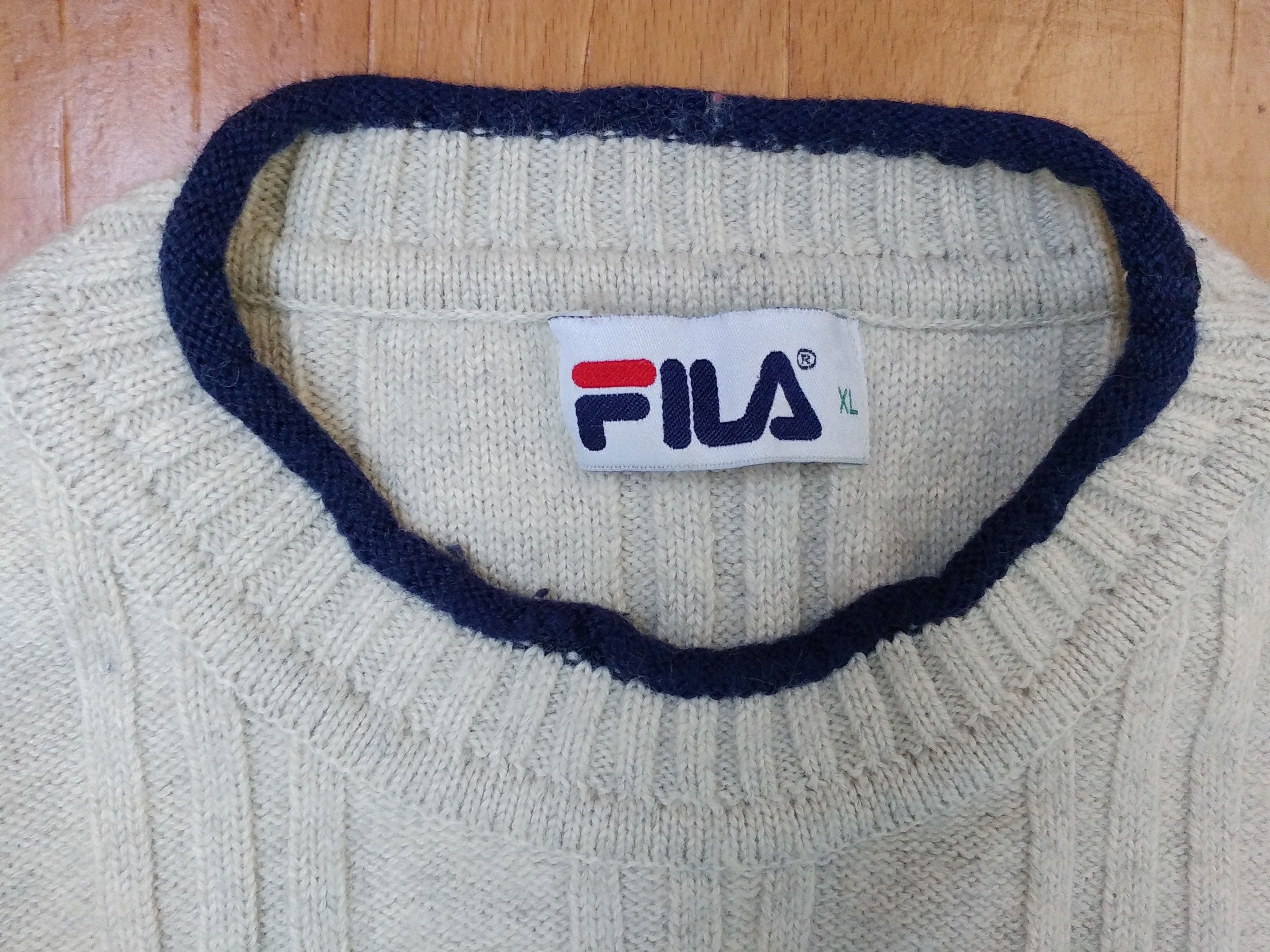 Fila × Vintage FILA sweatshirt, vintage blue fleece shirt, 90s hip-hop XL Size US XL / EU 56 / 4 - 9 Thumbnail