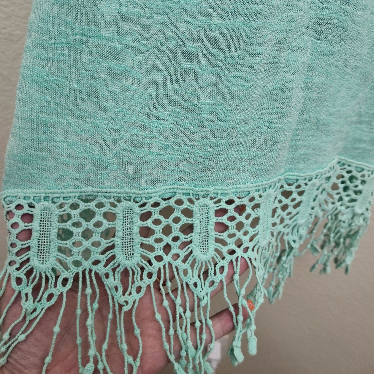 Other Cato Green Blue Slub Knit Batwing Short Sleeves Top XL Size XL / US 12-14 / IT 48-50 - 3 Thumbnail