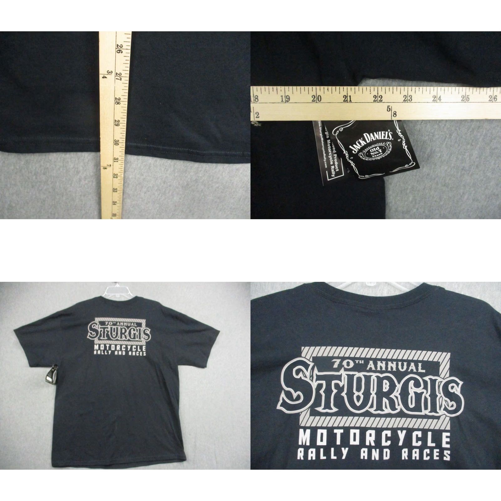 Vintage Jack Daniels Sturgis Shirt Mens XL Black Tennessee Whiskey Motorcycle Rally Tee Size US XL / EU 56 / 4 - 8 Thumbnail