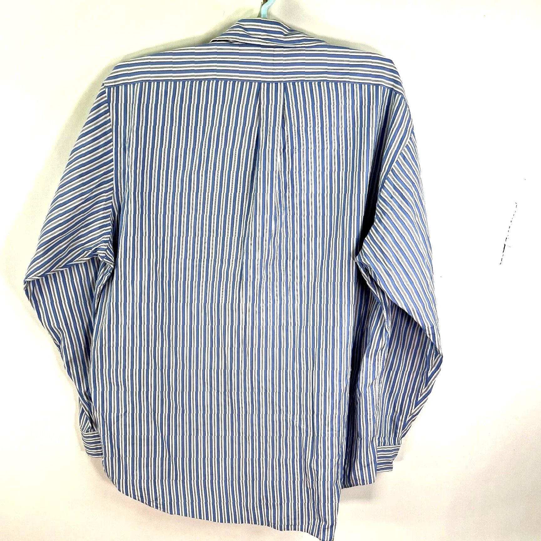 Ralph Lauren Ralph Lauren Workshirt Button-Up Shirt Mens 16.5 Blue Striped Long Sleeve Classic Fit Shirt Size US XL / EU 56 / 4 - 6 Thumbnail