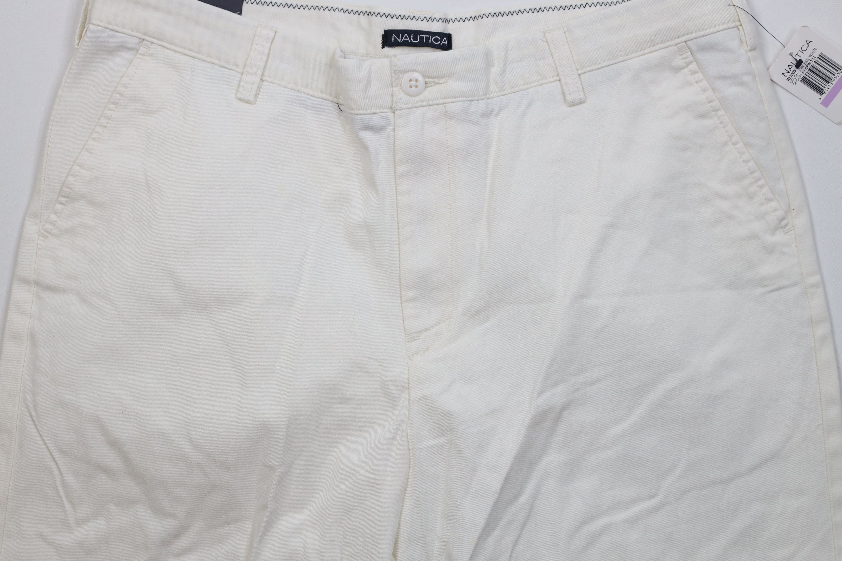 Nautica Deadstock Vintage Y2K Nautica Chino Golf Shorts White Cotton Size US 38 / EU 54 - 3 Thumbnail