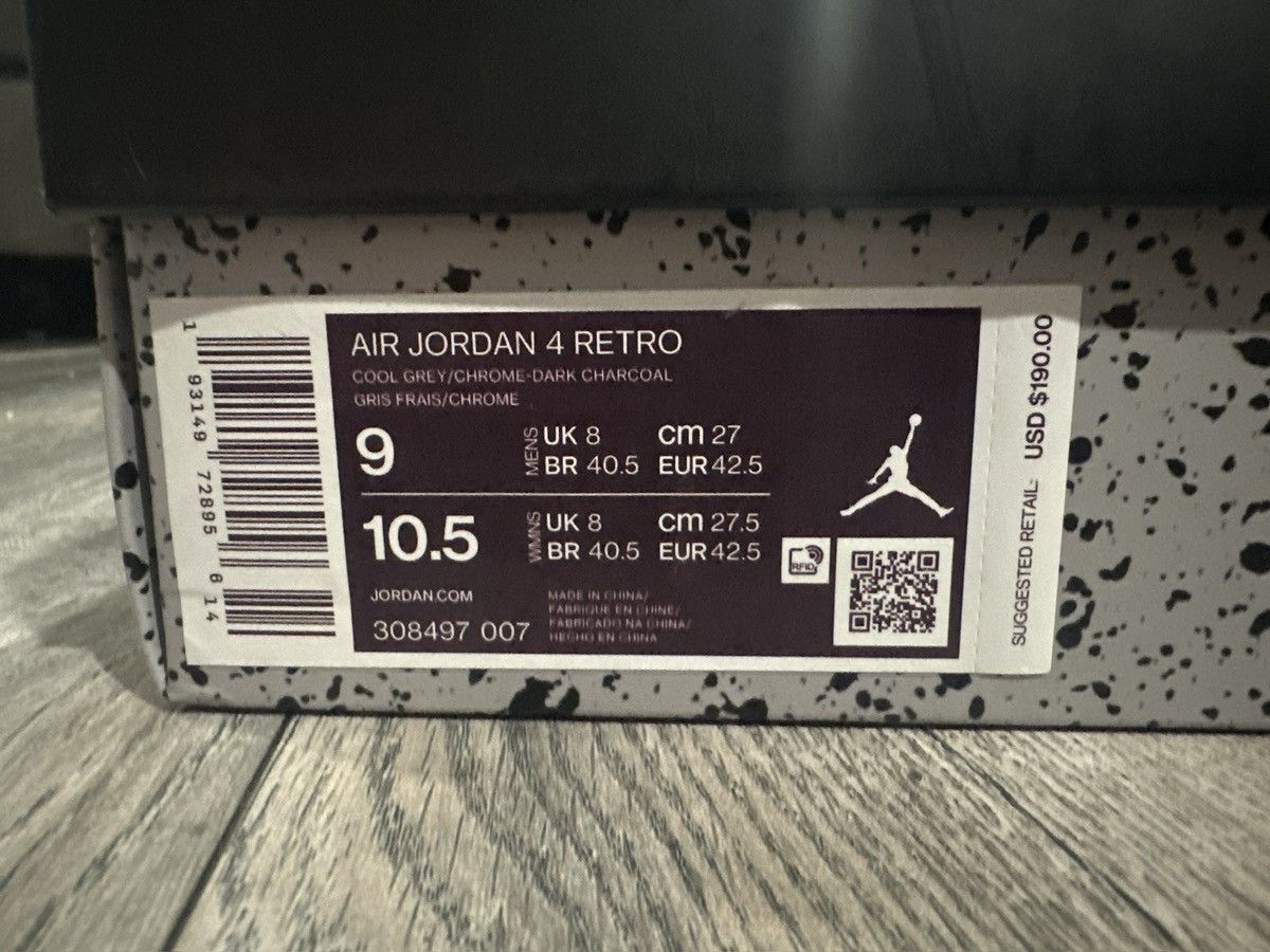 Jordan Brand Jordan 4 cool grey Size US 9 / EU 42 - 9 Thumbnail