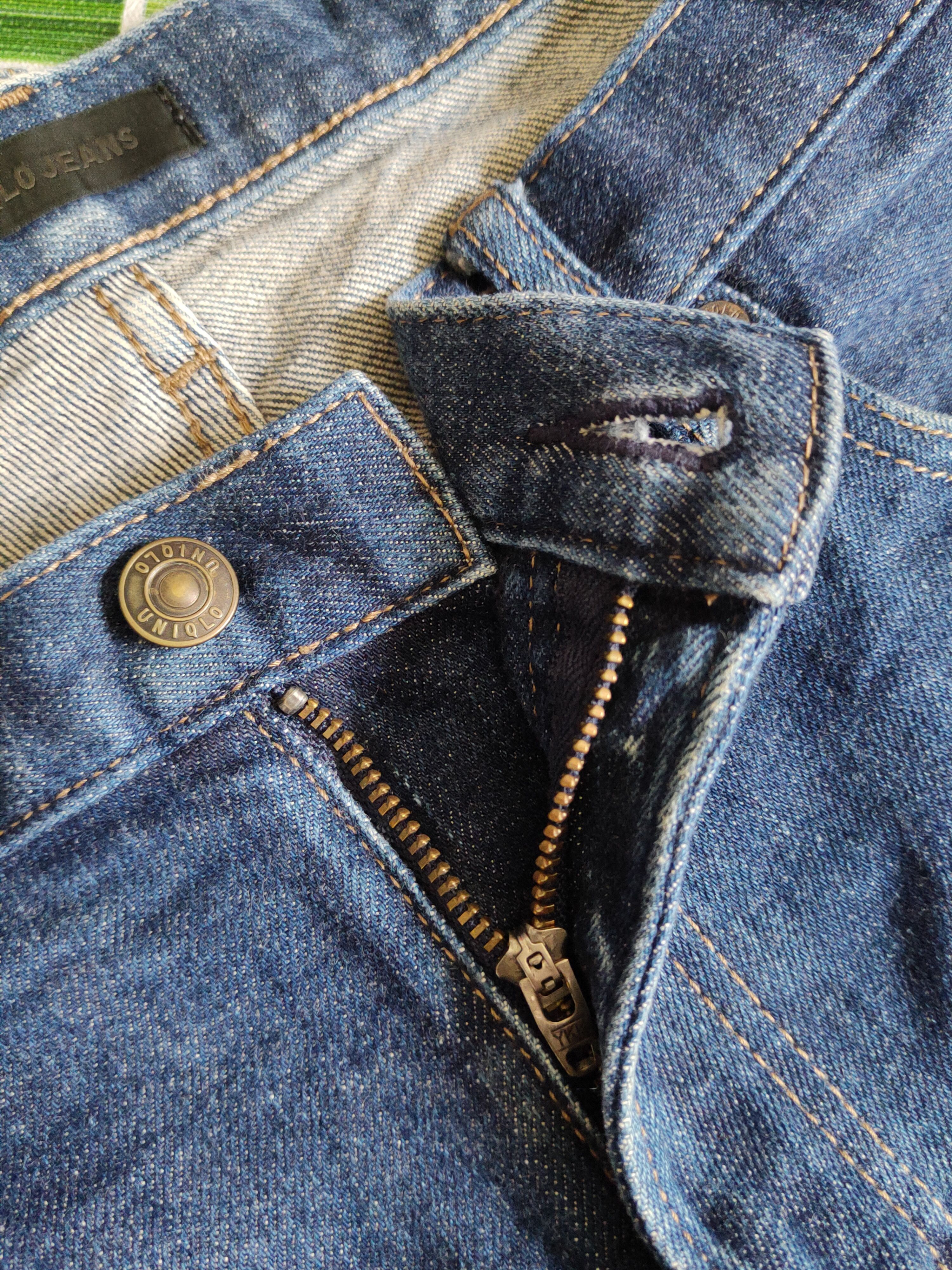 Japanese Brand Uniqlo Dark Blue Distressed Ripped Jeans #S1623 Size US 36 / EU 52 - 13 Thumbnail