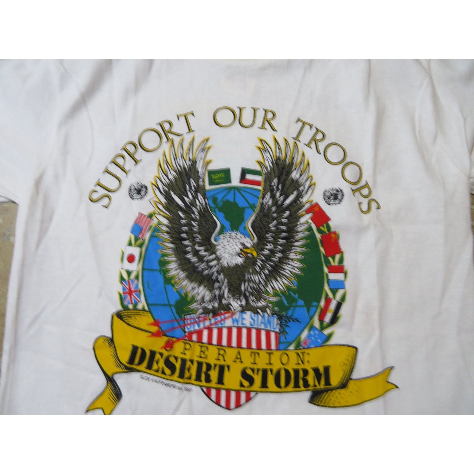 Anvil Vintage Desert Storm 1991 White T-Shirt Anvil Youth Sz Lg Size US S / EU 44-46 / 1 - 2 Thumbnail