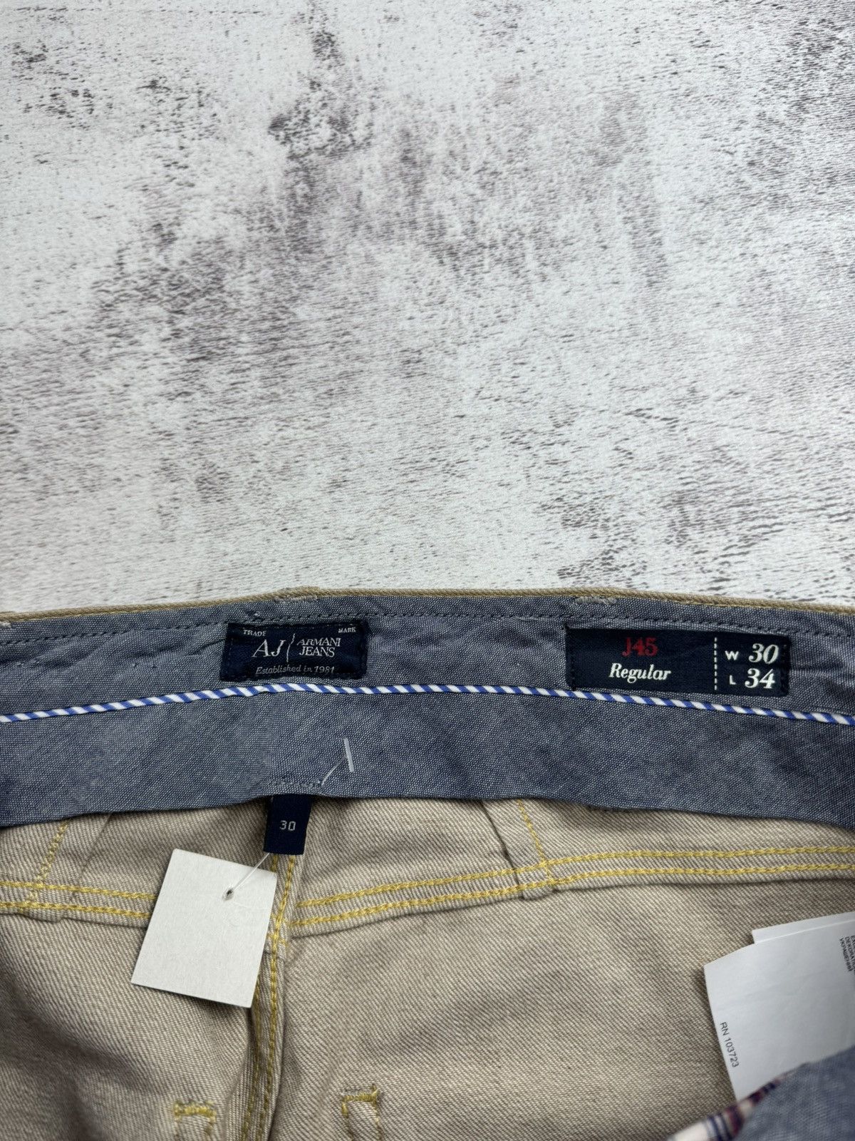 Armani Armani Jeans J45 Regular Fit Stretch Denim W30 L34 Beige GA Men’s Trousers Pants Size US 30 / EU 46 - 17 Thumbnail