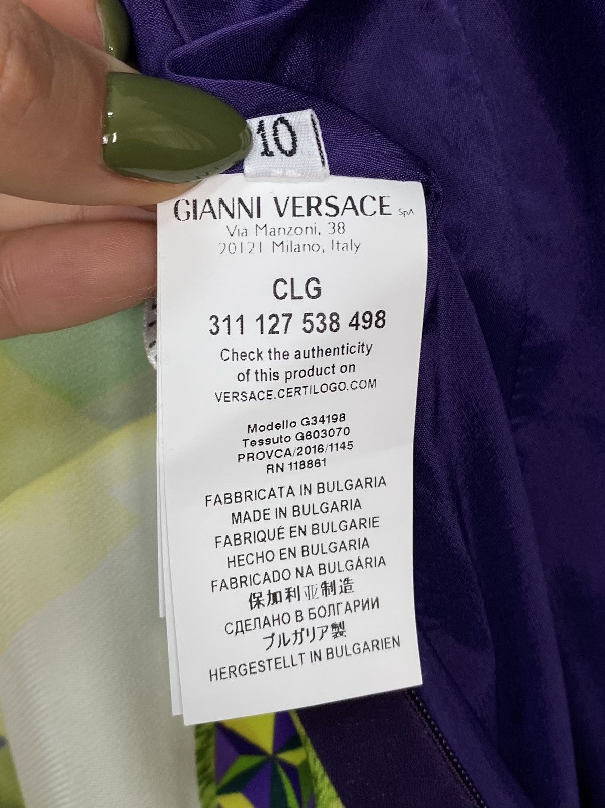 Versace Versace 2016 Collection Dress Womens Green Authentic Size 44 Size M / US 6-8 / IT 42-44 - 12 Thumbnail