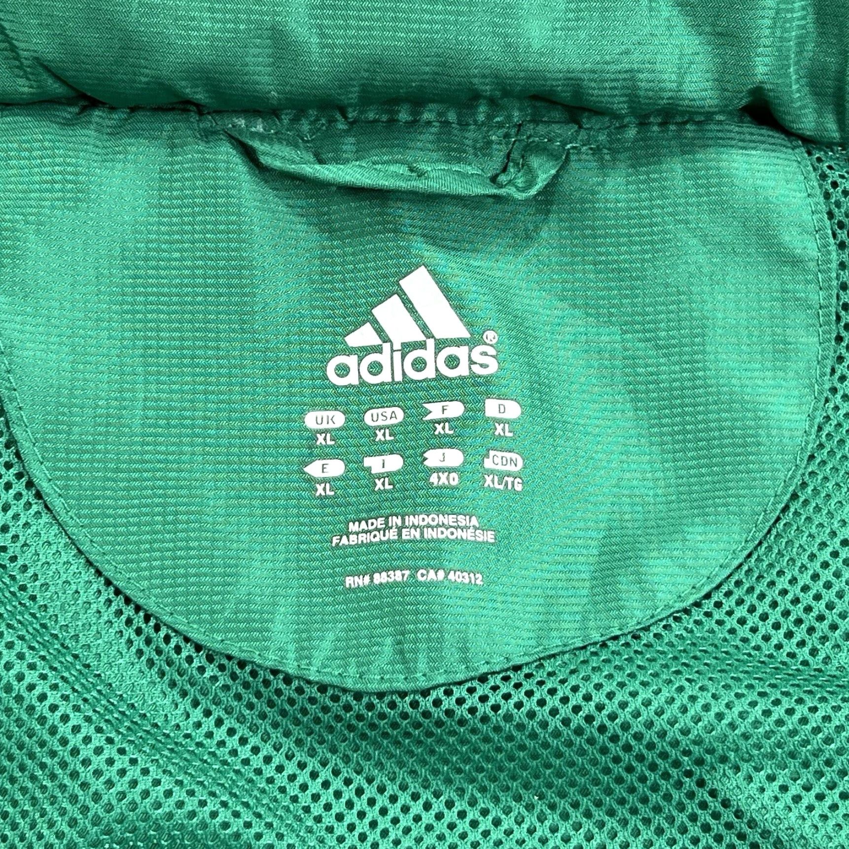 Adidas Adidas Windbreaker Jacket Men’s XL Green Navy Blue Full Zip Hooded Pockets Lined Logo Zip Size US XL / EU 56 / 4 - 5 Thumbnail