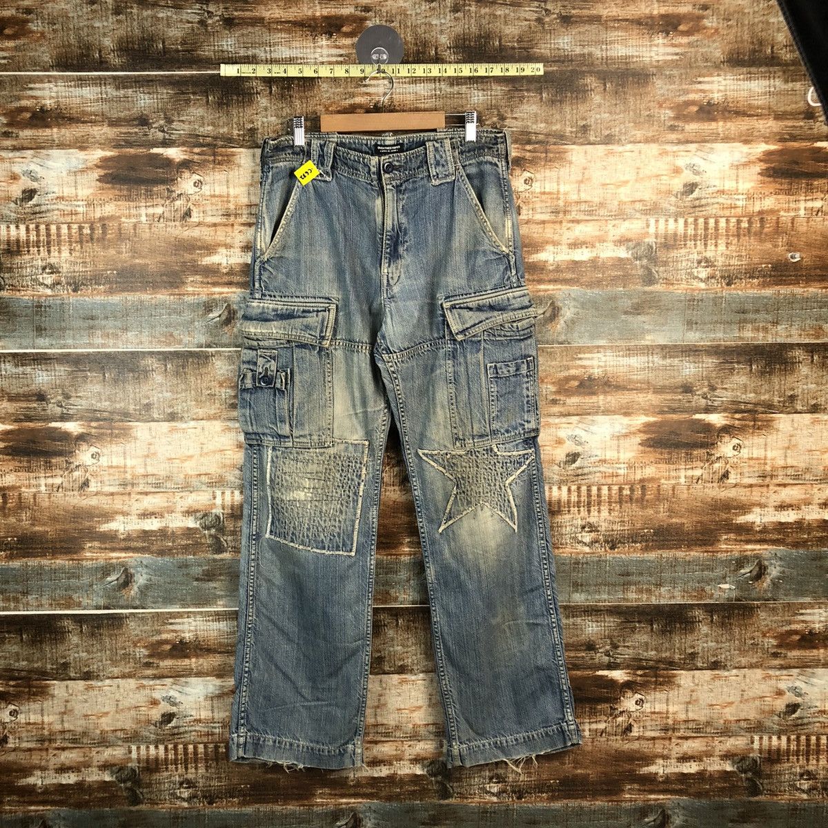 OVER THE STRiPES DLL Over The Stripes patchwork Blue Multipocket Pants #C632 Size US 30 / EU 46 - 1 Thumbnail