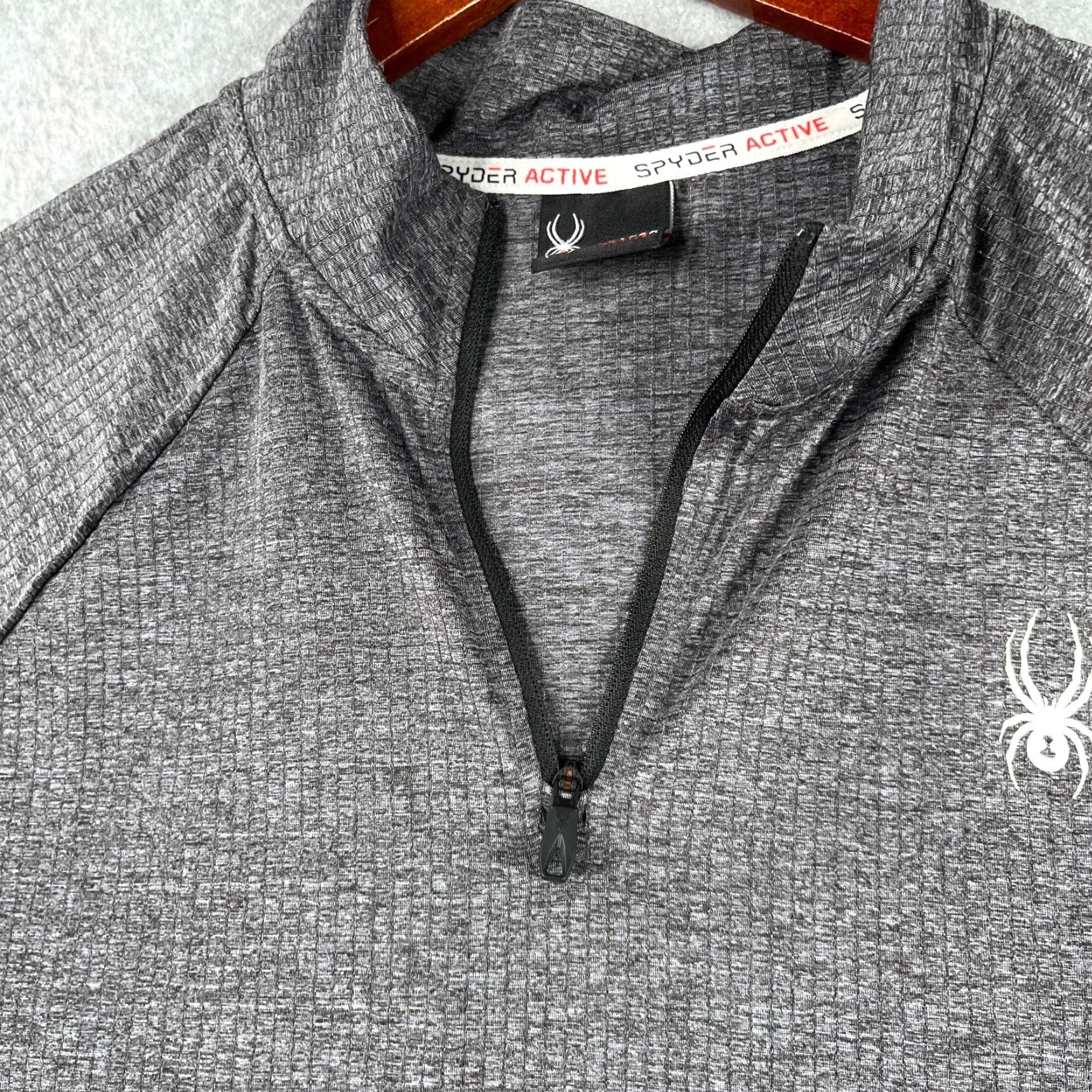 Spyder Spyder Active Long Sleeve Gym 1/2 Zip Large Gray Heather Polyester Stretch Men's Size US L / EU 52-54 / 3 - 4 Thumbnail
