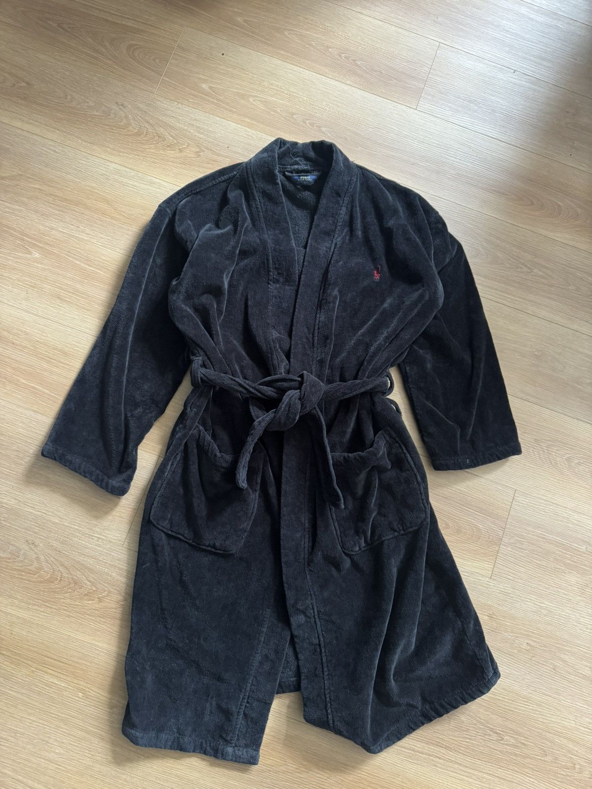 Polo Ralph Lauren Polo Ralph Lauren Cotton Fleece Robe S/M Black Size US M / EU 48-50 / 2 - 1 Thumbnail