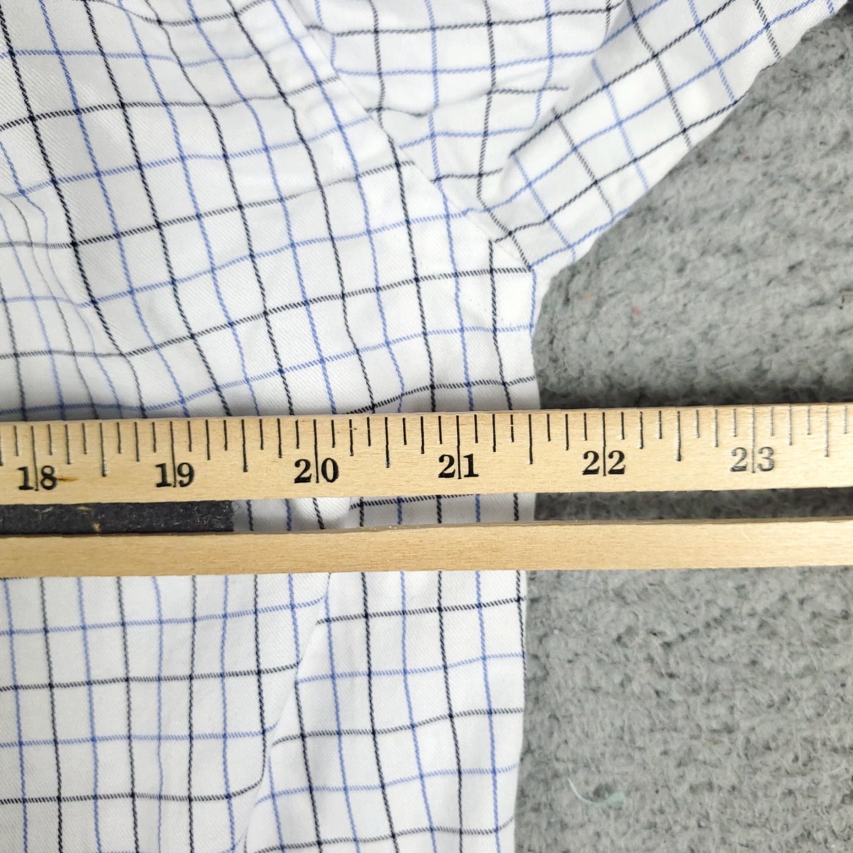 Tommy Hilfiger Tommy Hilfiger Shirt Mens 15 Blue White Check Dress Button Up Long Sleeve Size 40R - 5 Thumbnail