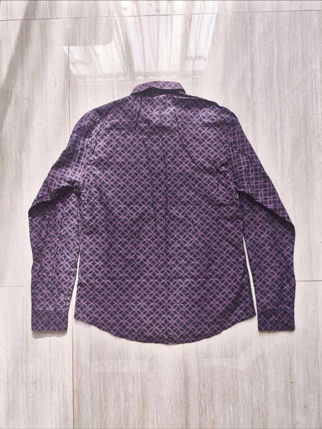 Roberto Cavalli Runway Archive Purple Cross Geometry Shirt Size US XS / EU 42 / 0 - 2 Thumbnail
