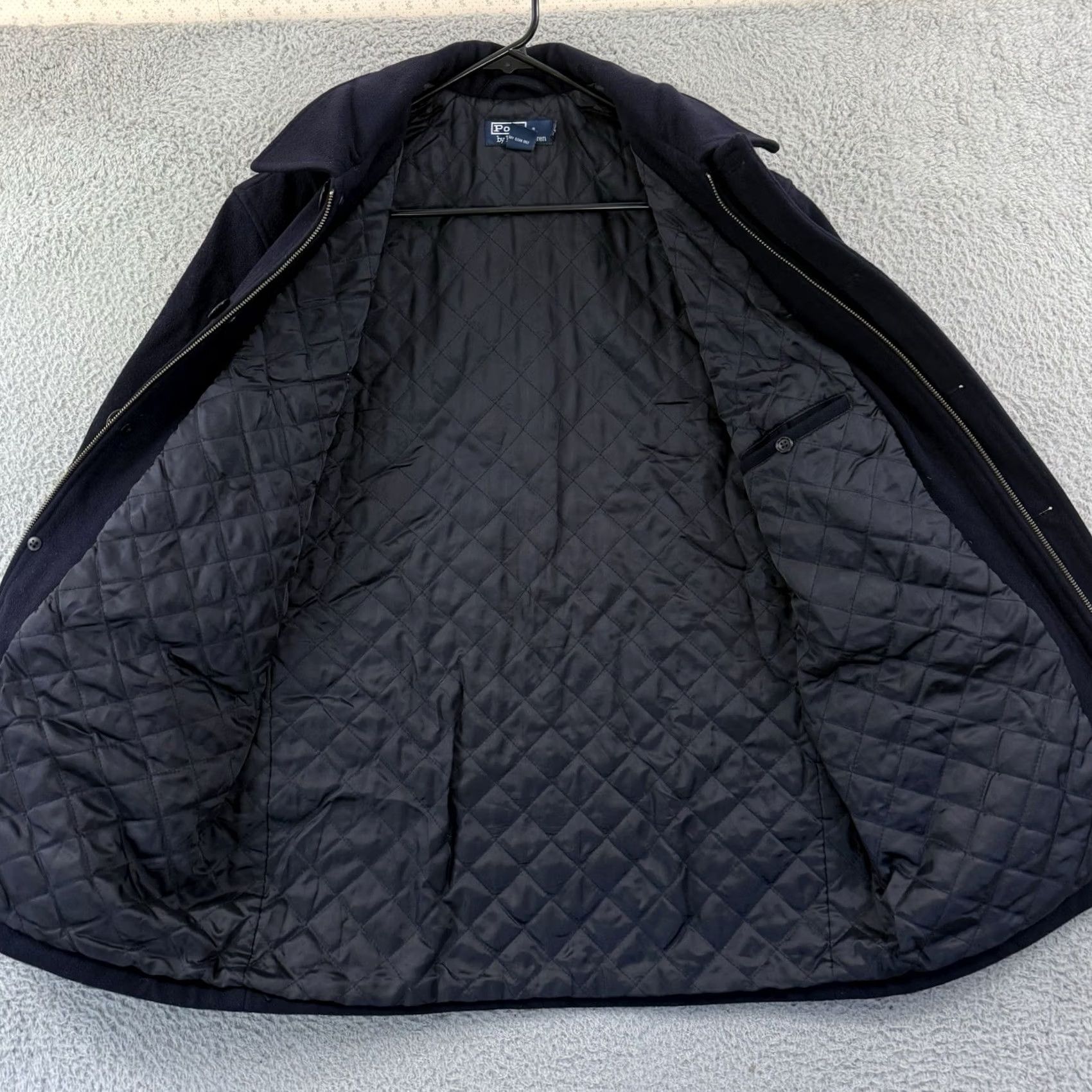 Polo Ralph Lauren VINTAGE Polo Ralph Lauren Pea Coat Mens Medium Wool Zip Button Quilted Jacket Size US M / EU 48-50 / 2 - 7 Thumbnail