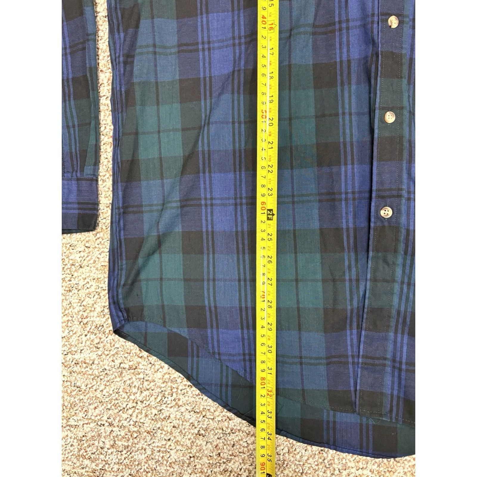 McGregor VINTAGE McGregor Classics Plaid Long Sleeve Button Down Shirt Mens XLT Blue / Green, Cotton, Polyester, Button, Pocket, Preppy, Business Casual, 90s? Size US XL / EU 56 / 4 - 6 Thumbnail