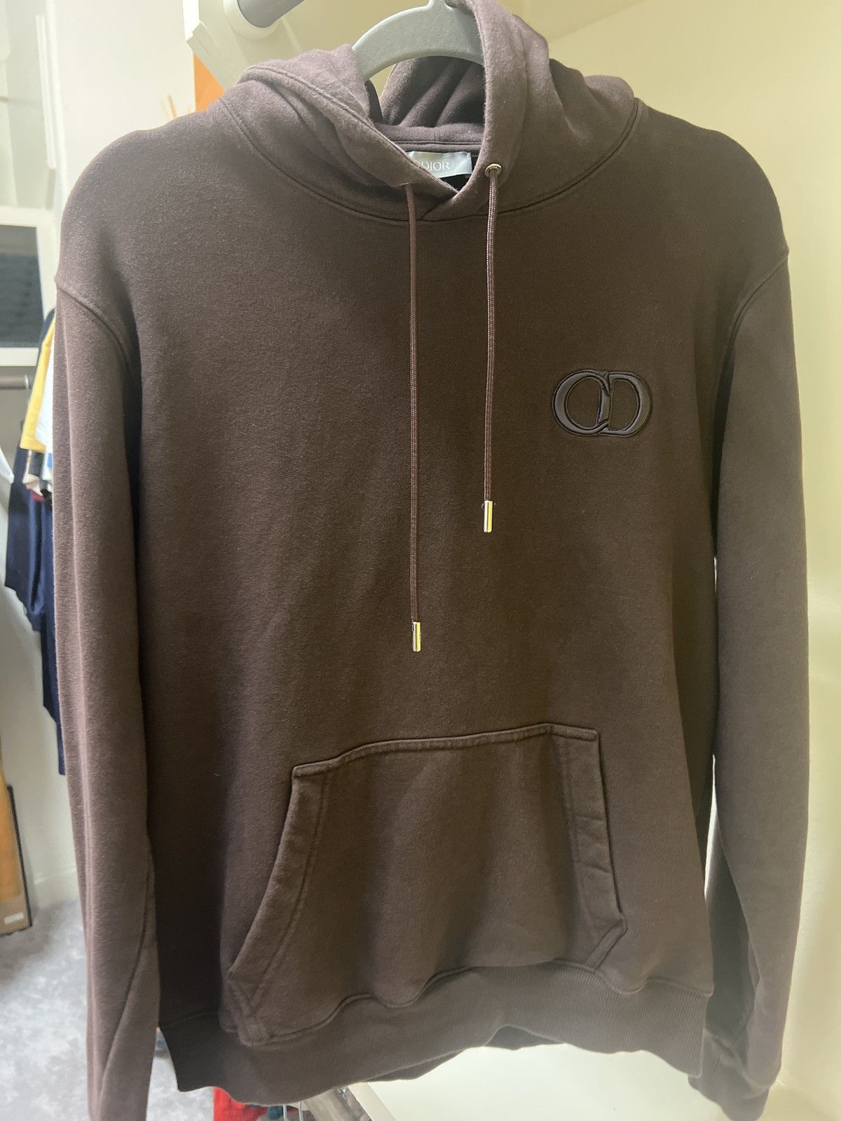 image of Christian Dior “Cd” Hoodie Brown Size Xl, Men's