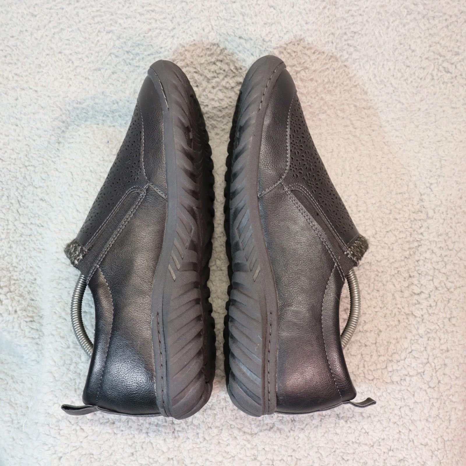 Designer JBU Cranberry Black Womens Slip On Shoes 12W Memory Foam Zip Size US 12 / IT 42 - 7 Thumbnail