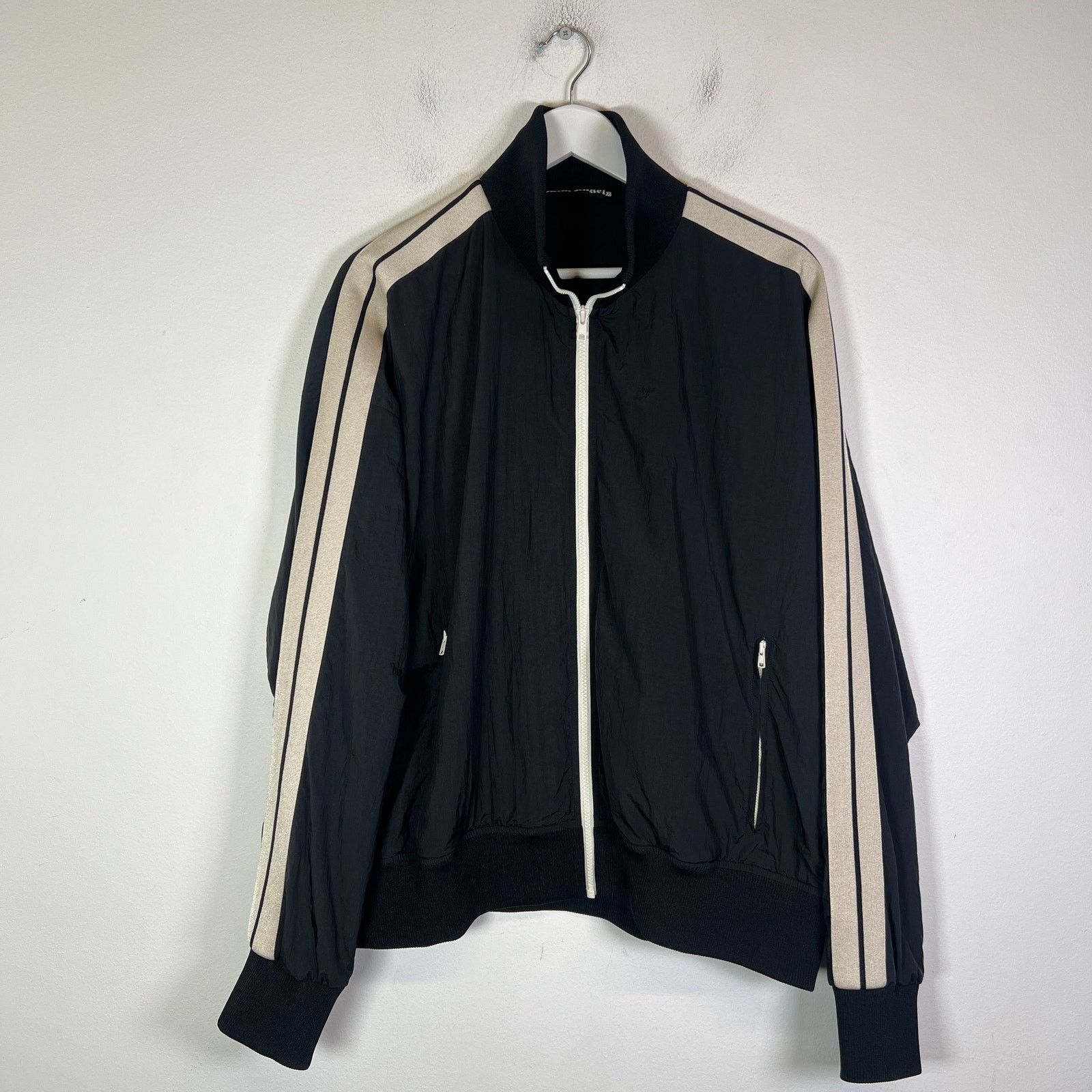 Palm Angels Palm Angels Curved Logo Nylon Windbreaker Jacket Size US XXL / EU 58 / 5 - 1 Thumbnail