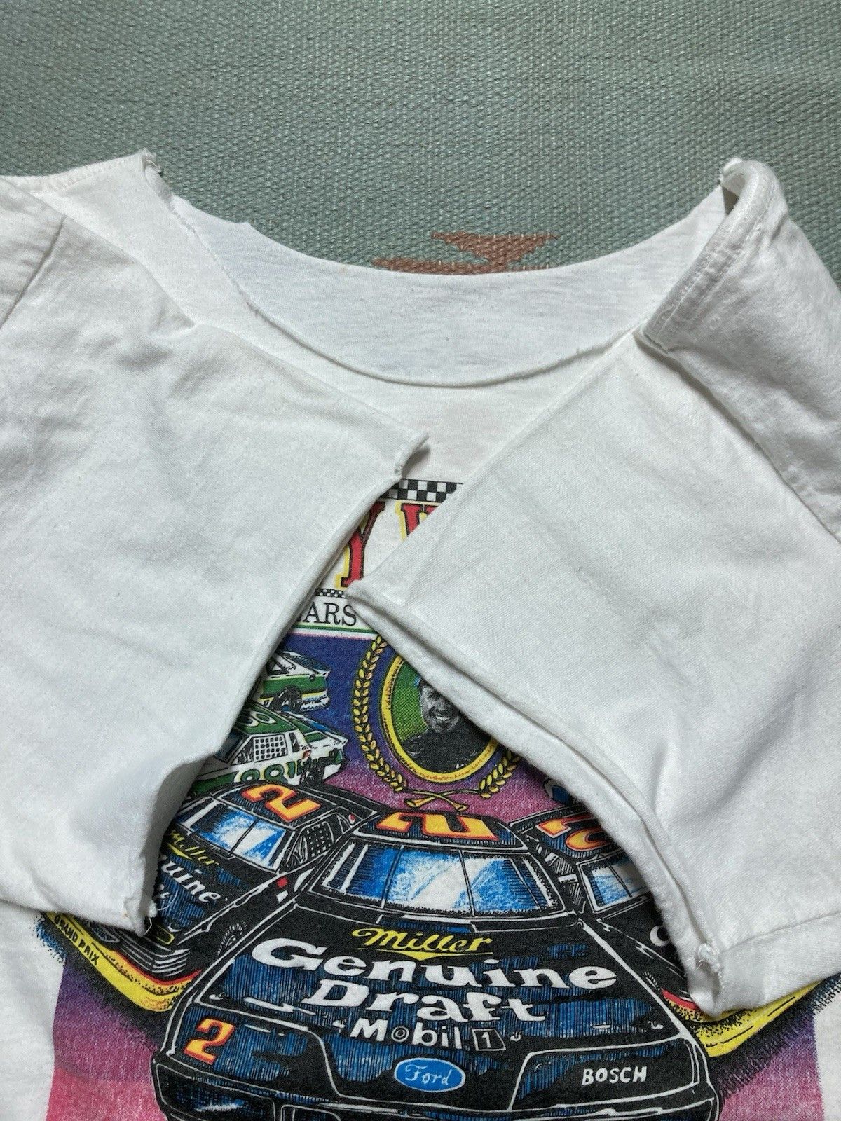 Vintage 90s t shirt rusty wallace nascar Winston cup chopped XL Size US XL / EU 56 / 4 - 4 Thumbnail