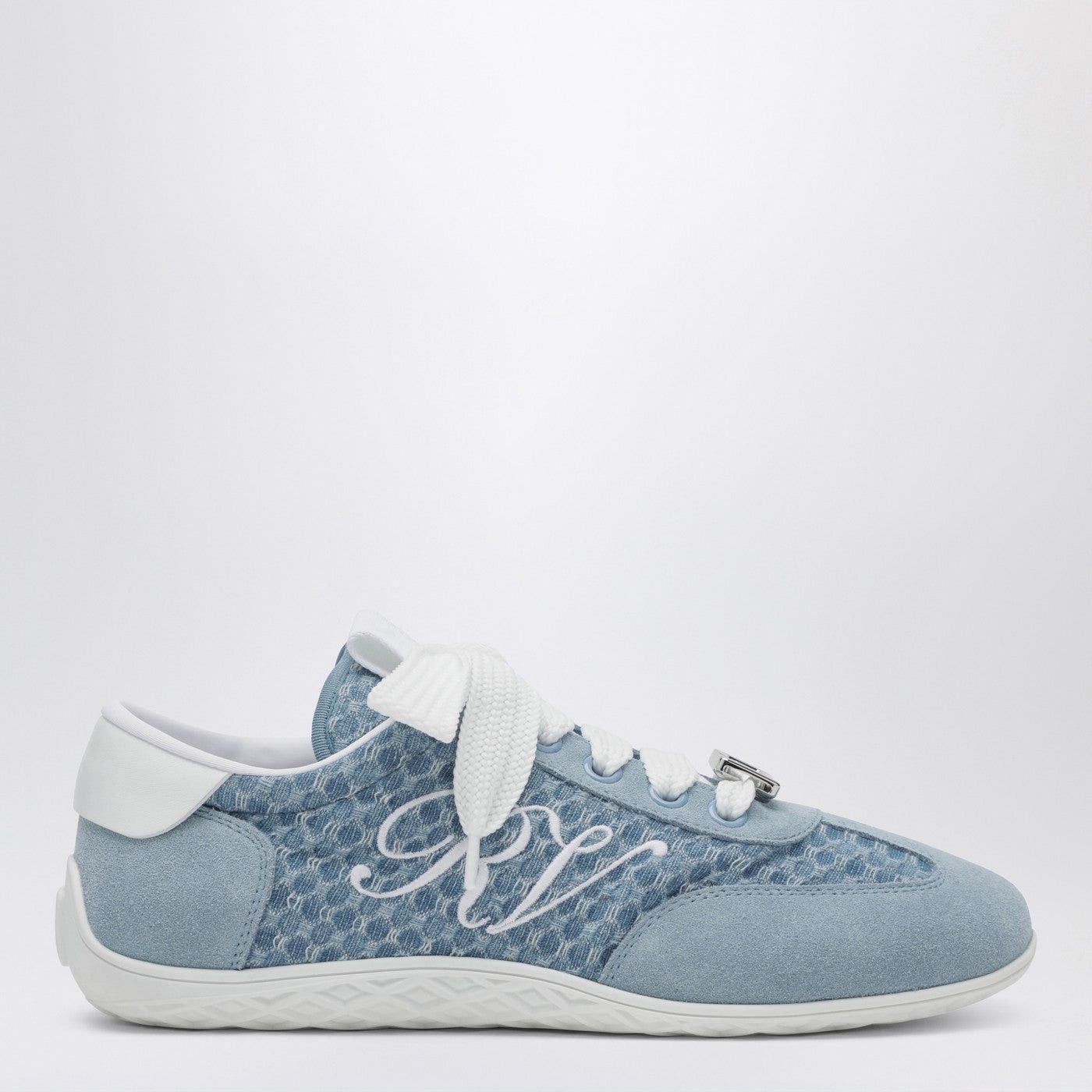 Roger Vivier Roger Vivier Viv' Low Sneakers In Sky Blue Size US 7.5 / IT 37.5 - 1 Thumbnail