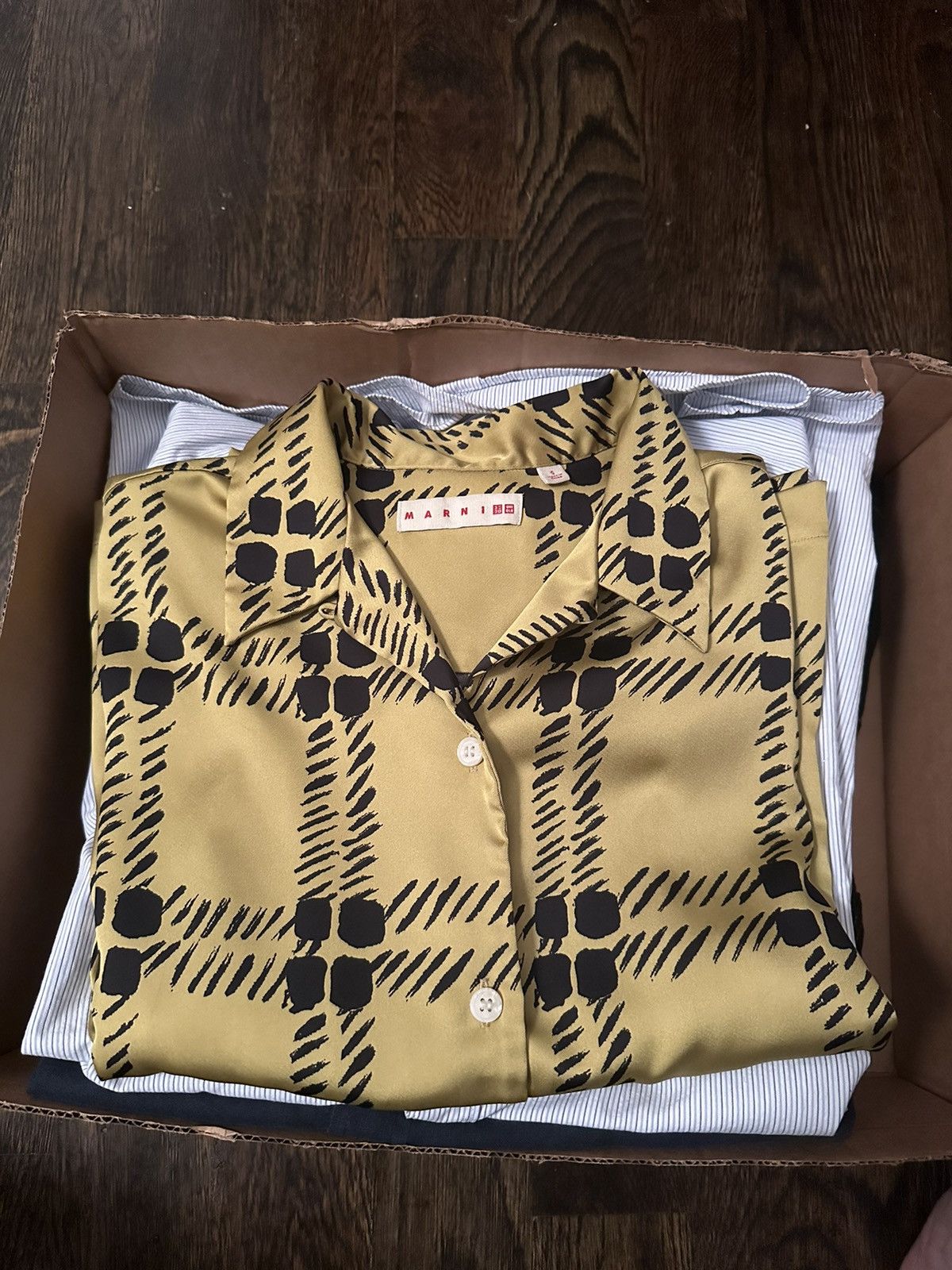 Marni × Uniqlo Marni x Uniqlo collab painted check button up Size US S / EU 44-46 / 1 - 8 Thumbnail