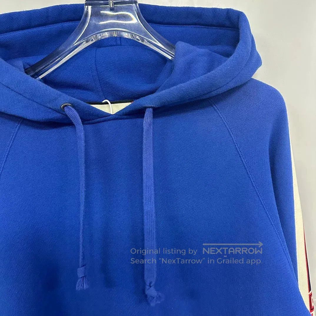 Gucci electric blue logo hoodie with hood. Size US XL / EU 56 / 4 - 3 Thumbnail