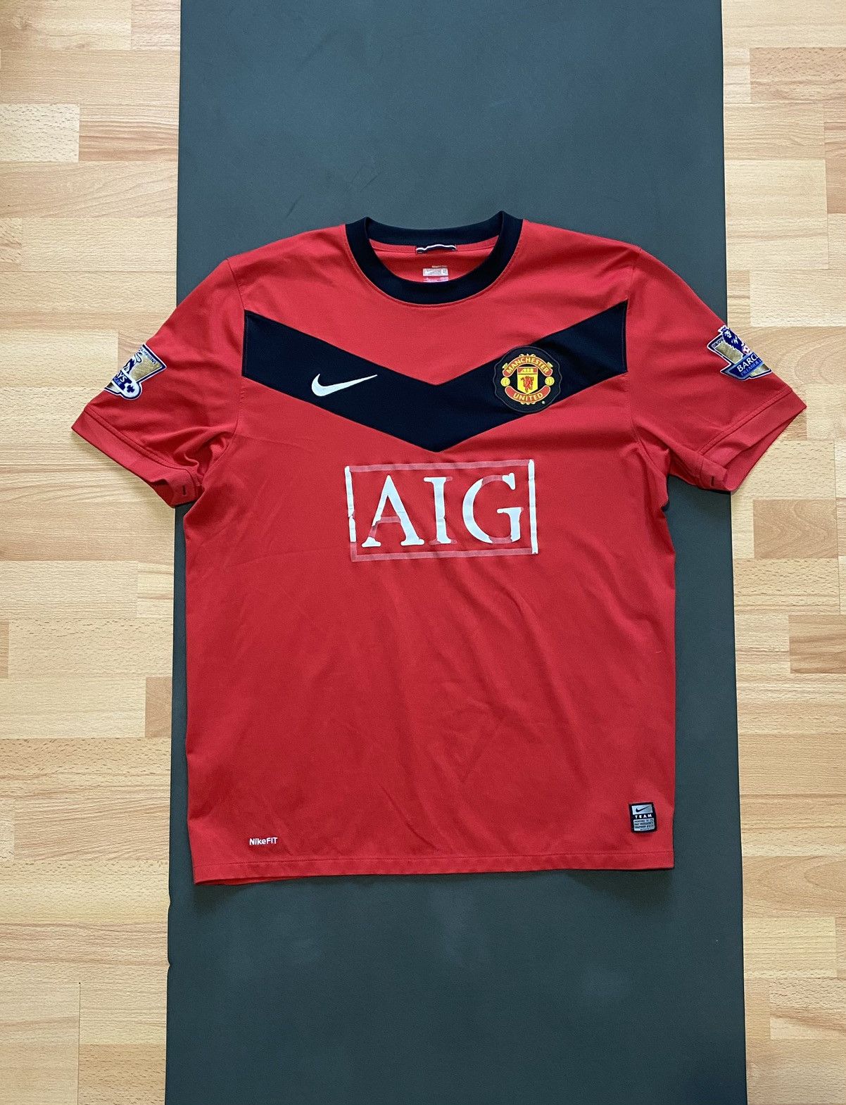 Nike Manchester United Shirt Red Home Kit 2008 2009 Nike Jersey Size US L / EU 52-54 / 3 - 1 Thumbnail