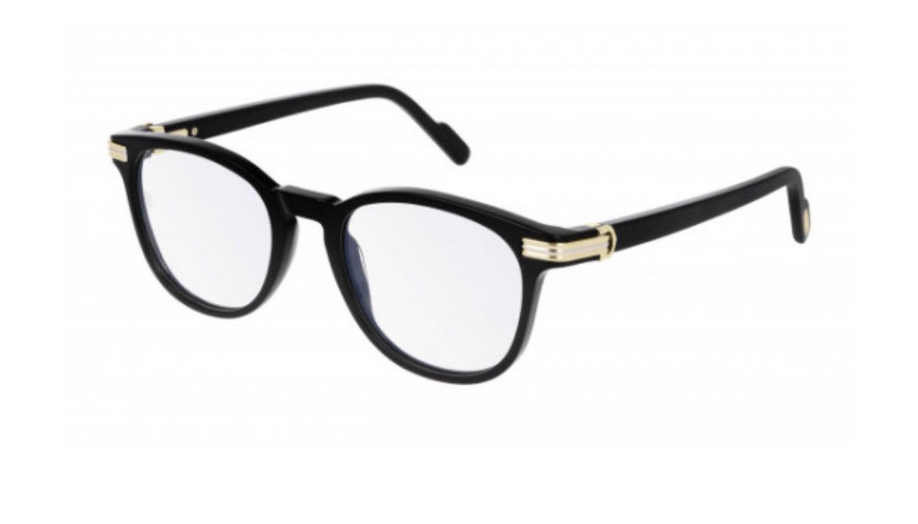 image of Cartier Ct0221O Première De Cartier in Black/Gold, Men's