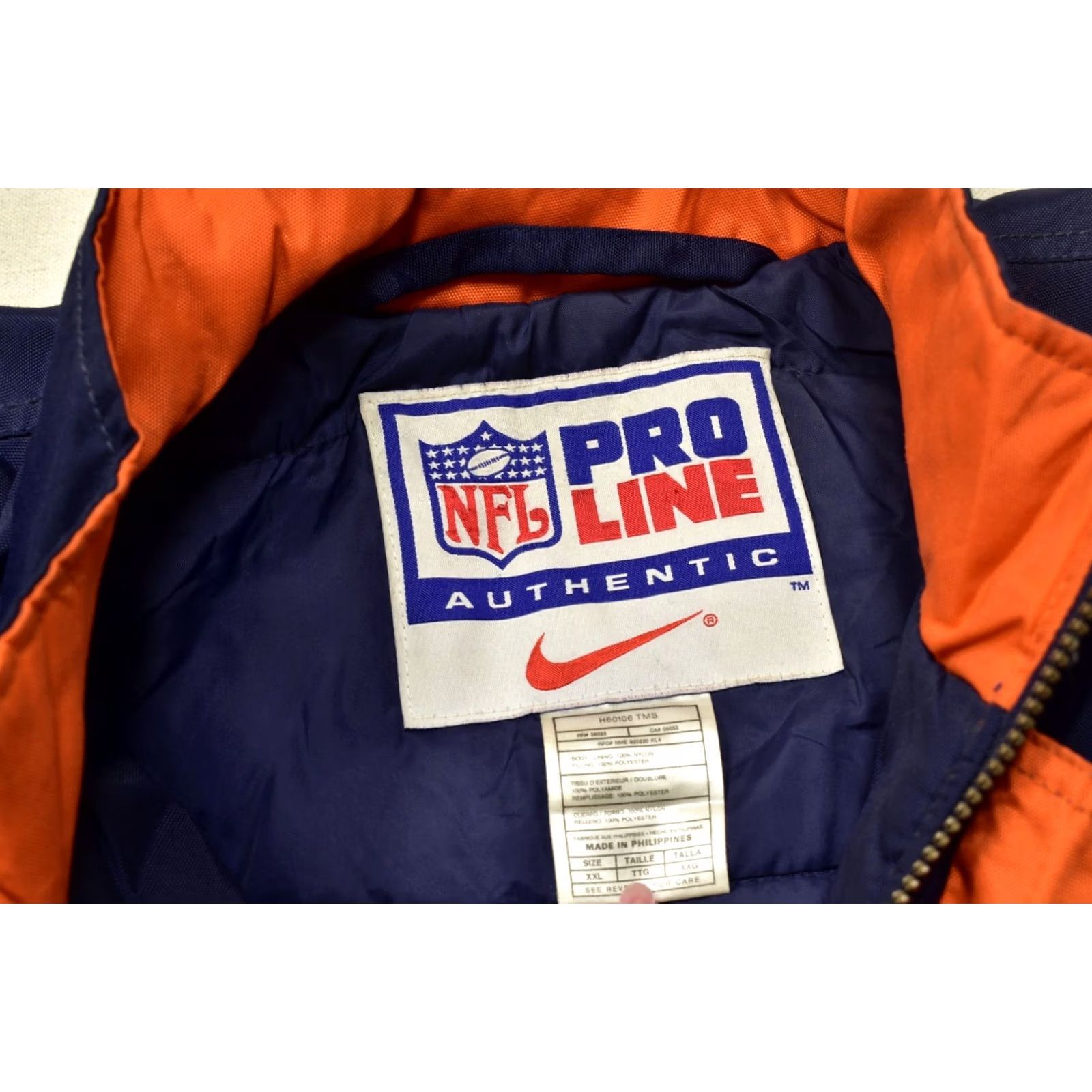 Nike Nike NFL Pro Line Denver Broncos Vintage 90s Puffer Jacket Mens XXL Navy Orange Windbreaker Jacket Winter Fall Spring Casual Size US XXL / EU 58 / 5 - 4 Thumbnail