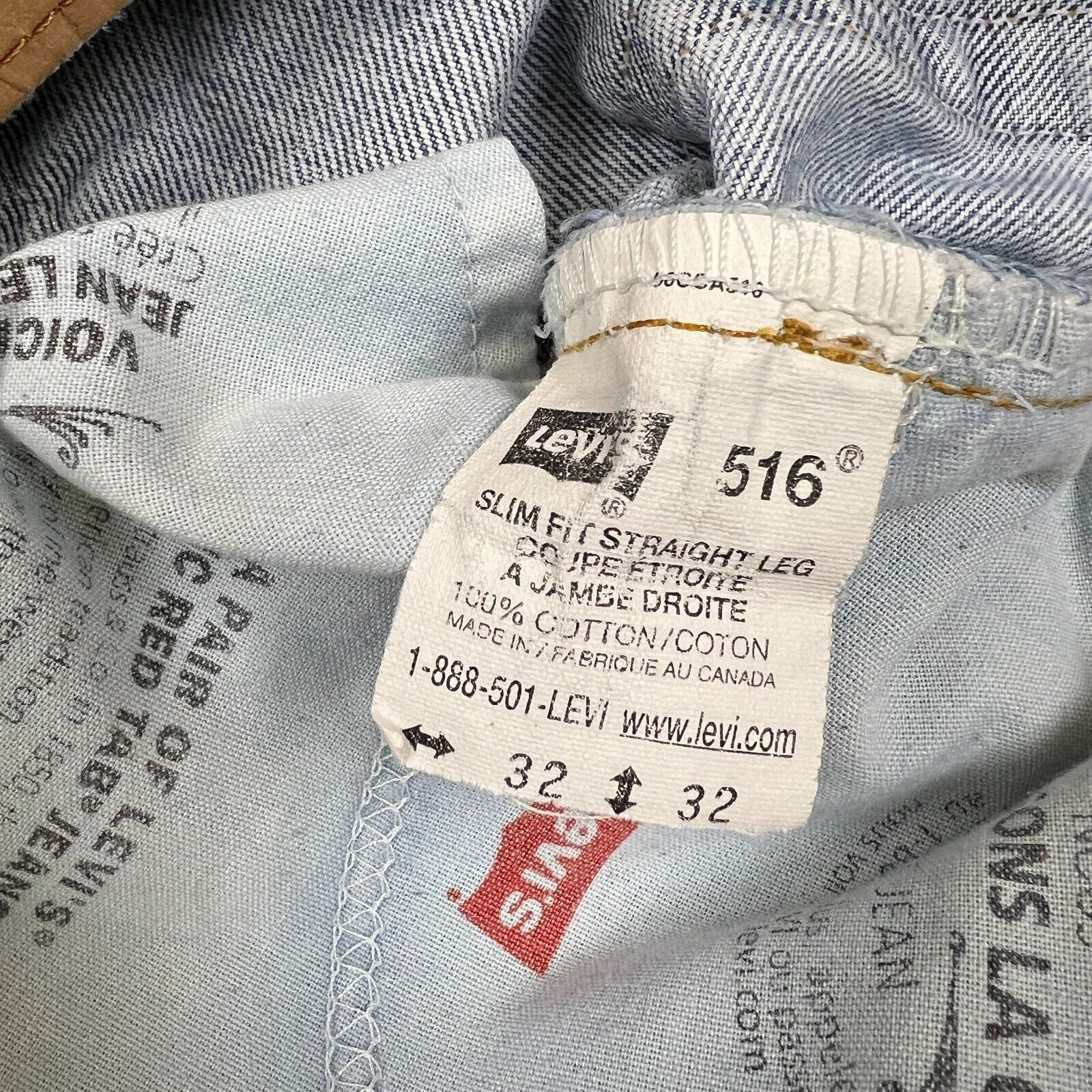 Levi's × Vintage VTG 90s Levi's 516 Slim Fit Straight Thrashed Jeans 32x32 Size US 32 / EU 48 - 11 Thumbnail