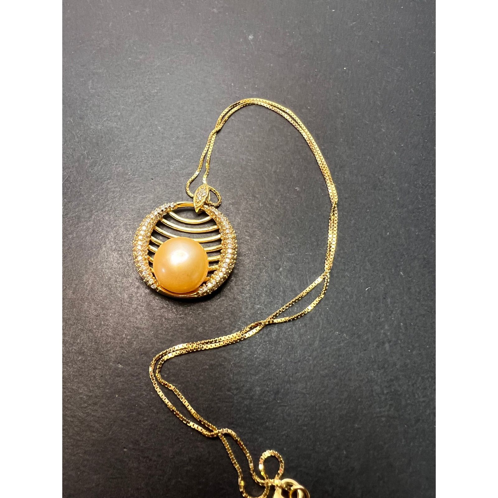 Other Golden cultured pearl pendant in gold over sterling silver Size ONE SIZE - 11 Thumbnail