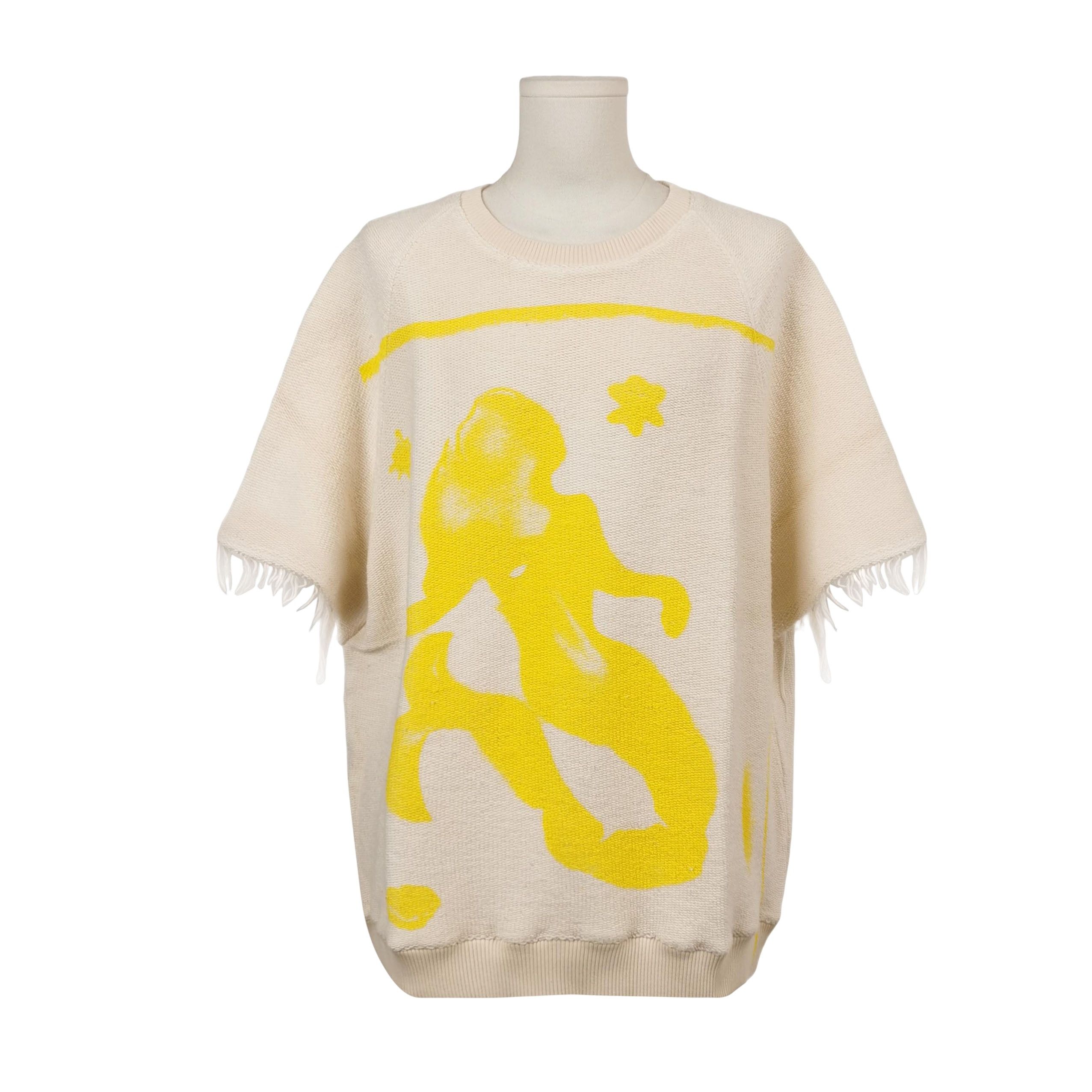 MSGM MSGM Graphic Print Raw Hem Sweatshirt Size S Size US S / EU 44-46 / 1 - 1 Thumbnail